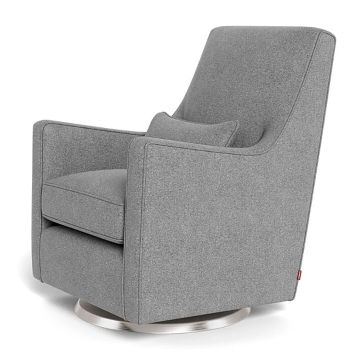 Fauteuil Berçant et Pivotant Luca - Pepper Gris / Argent - Image 4