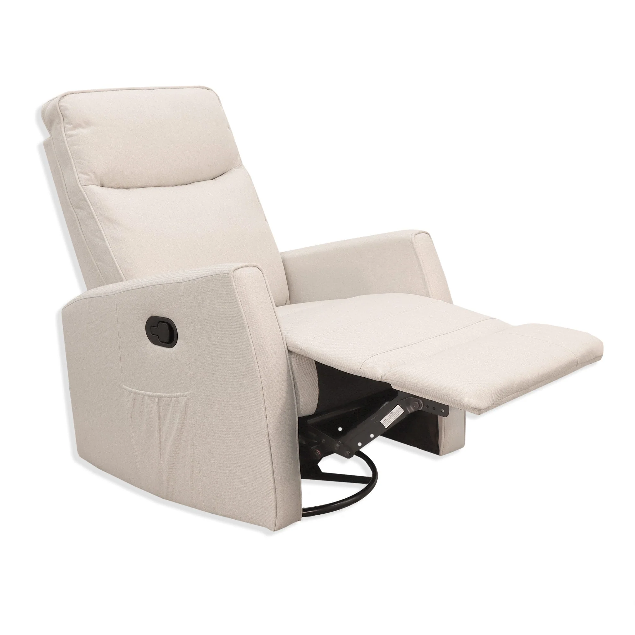 Fauteuil Berçant Pivotant et Inclinable - Tweed Beige - Image 2
