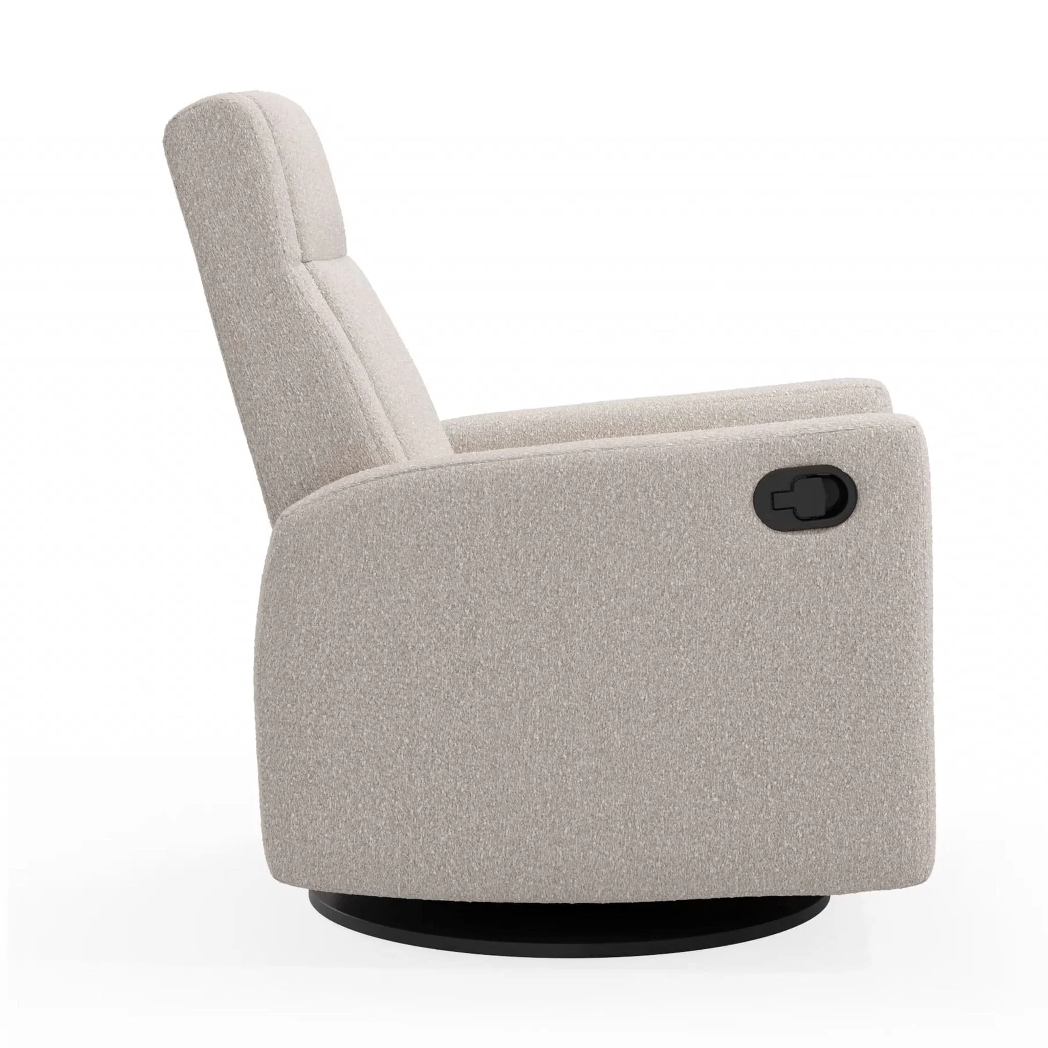 Fauteuil Berçant et Pivotant Nelly - Beyond Sheep Vanille / Noir - Image 4