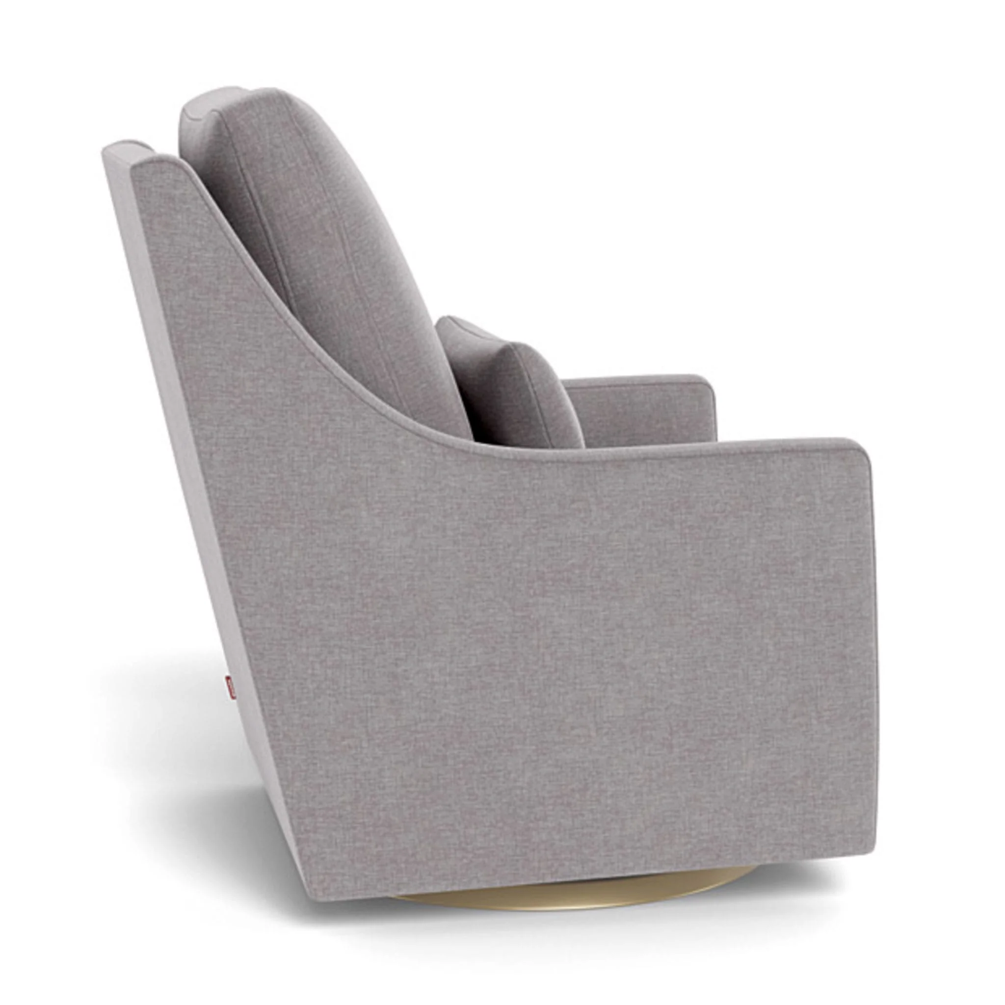 Fauteuil Berçant et Pivotant Vera - Pebble Gris / Or - Image 4