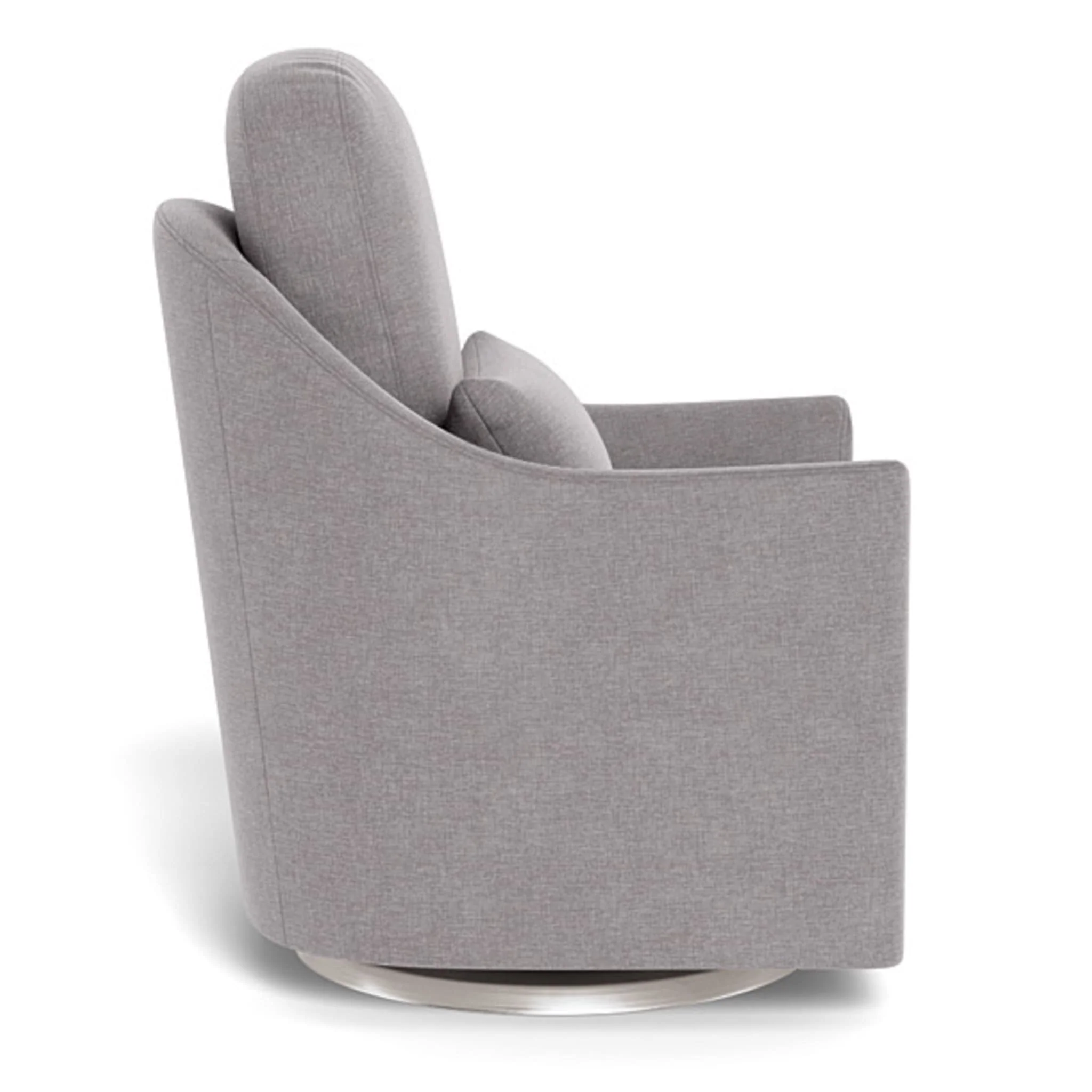 Fauteuil Berçant et Pivotant Nessa - Pebble / Argent - Image 3