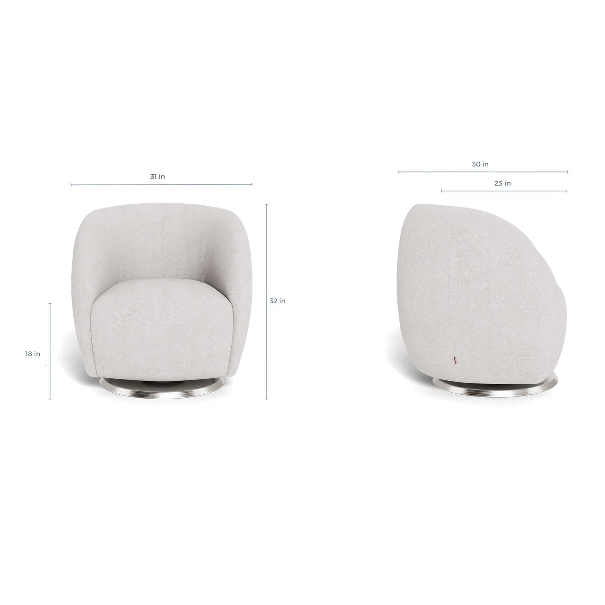 Fauteuil Berçant et Pivotant Gem - Dune / Or - Image 7