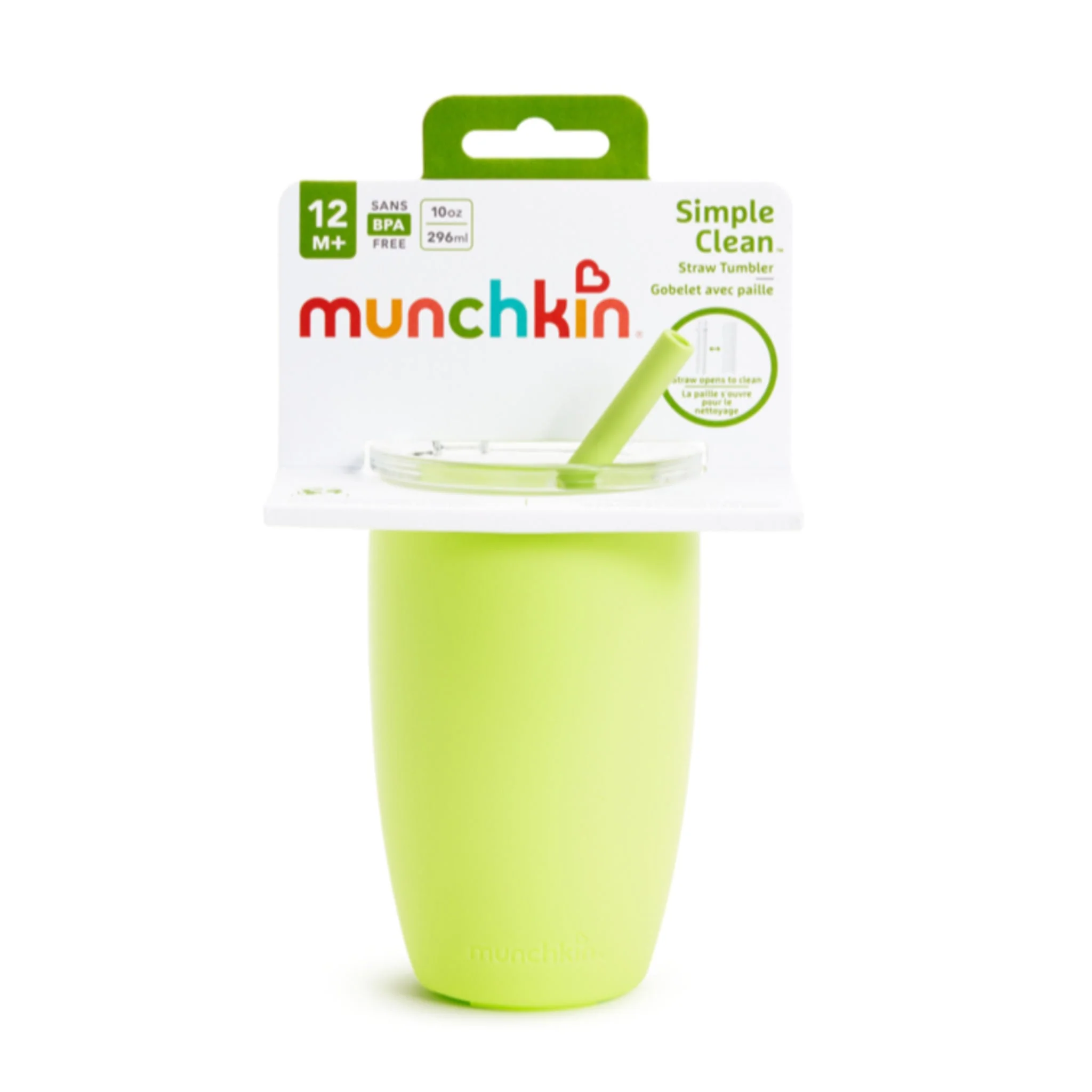 Gobelet Simple Clean™ à Paille 10oz - Vert - Image 5