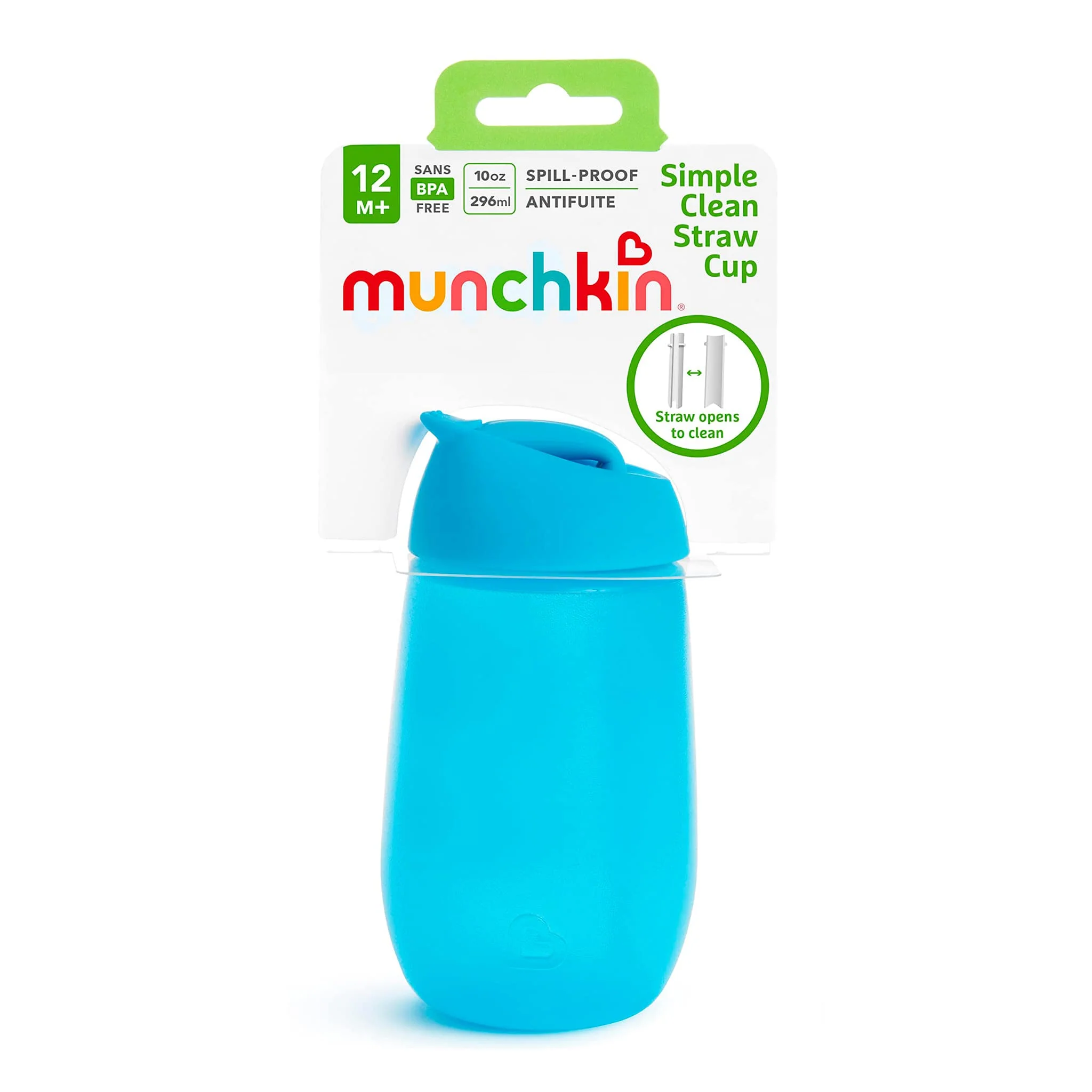 Gobelet avec Paille Simple Clean™ 10oz - Bleu - Image 4