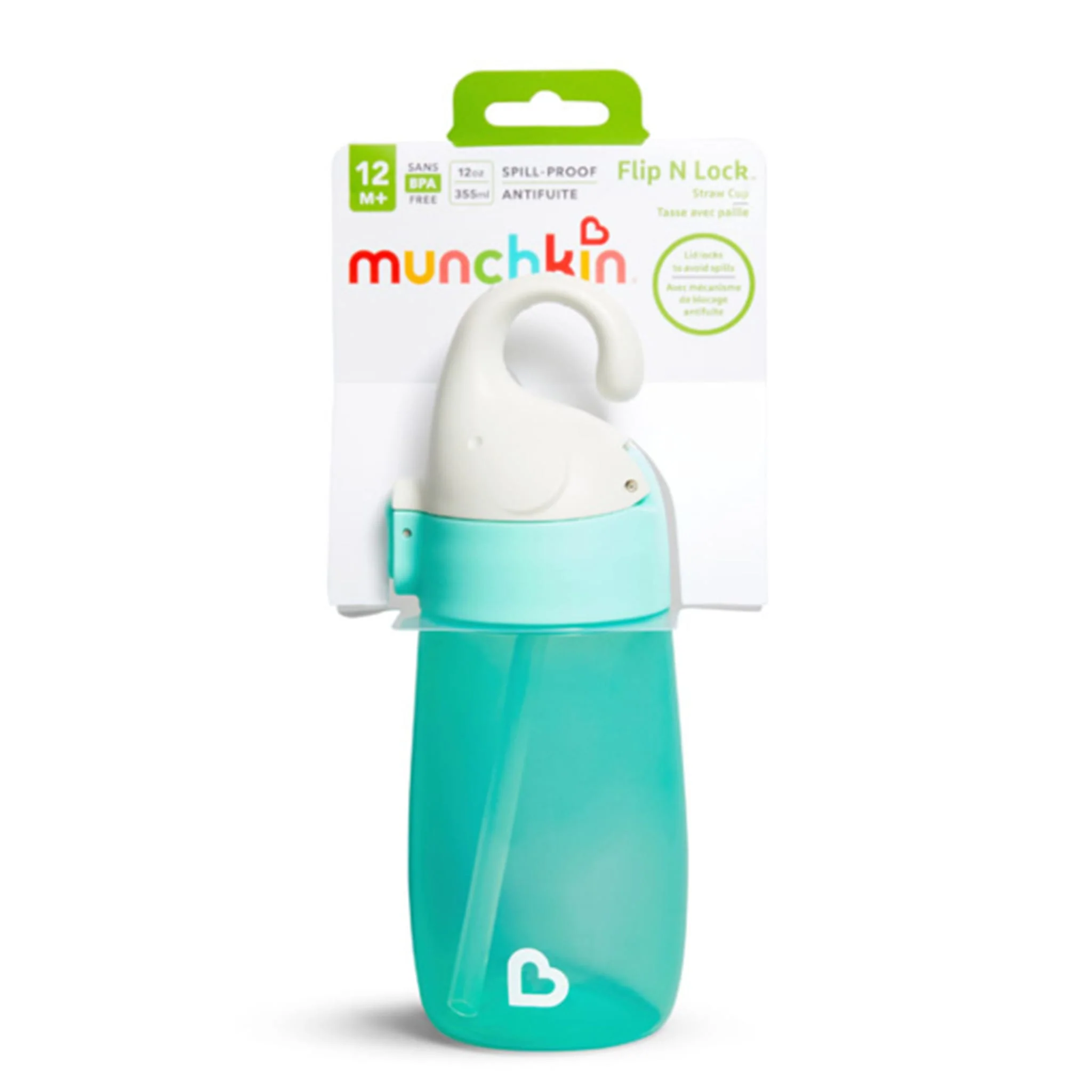 Gobelet avec Paille 12oz Flip N Lock - Elephant - Image 3