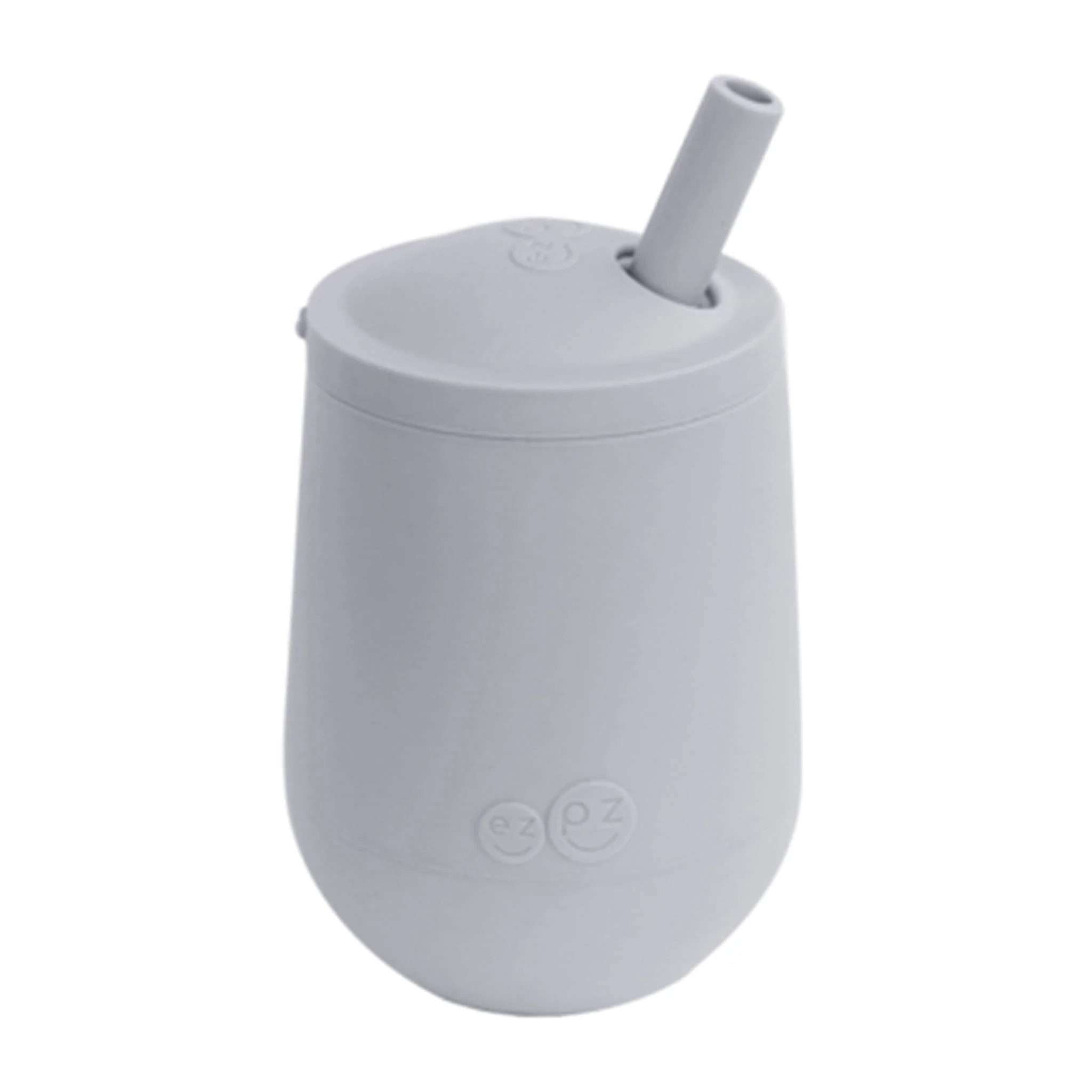 Gobelet Mini Cup et Paille - Gris - Image 3