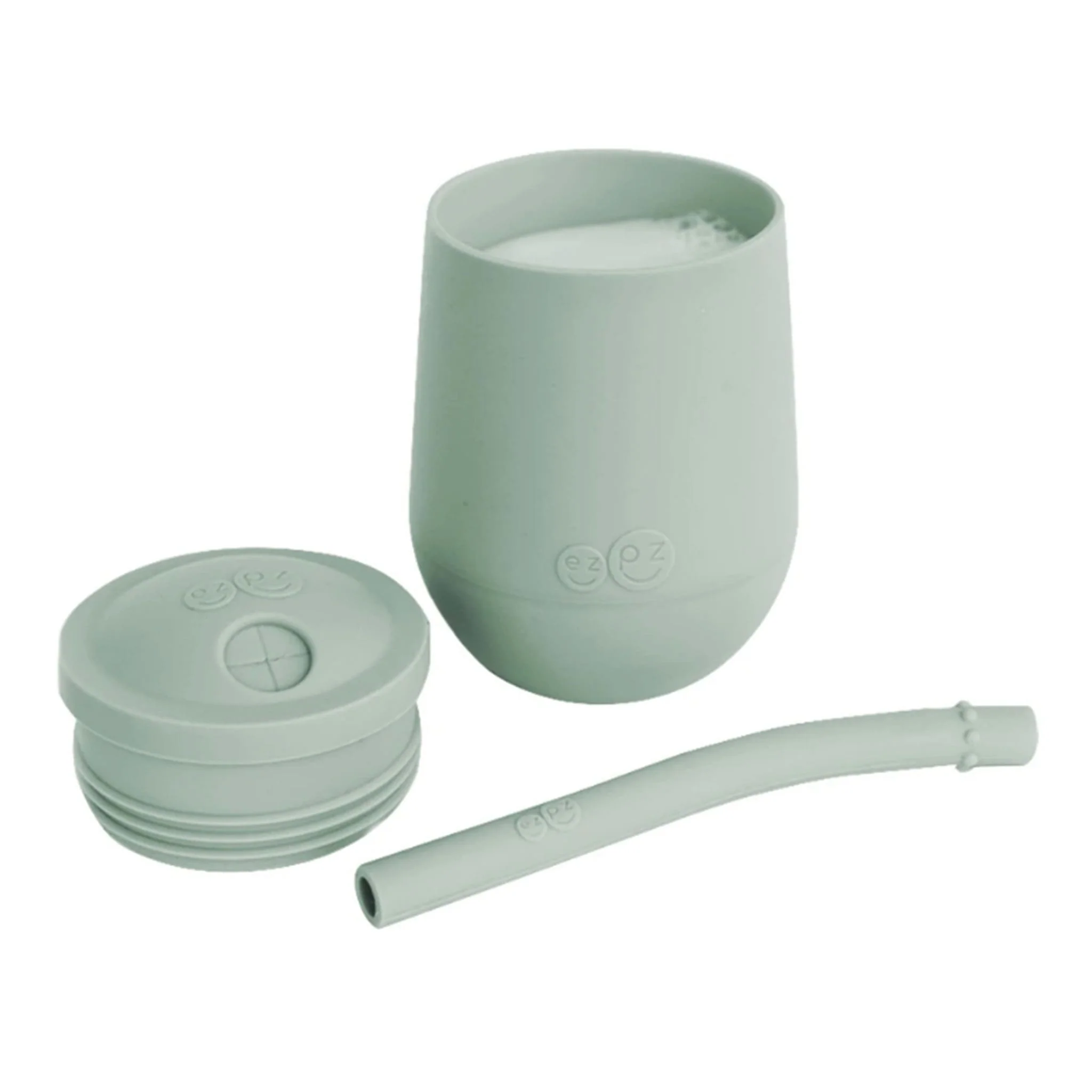 Gobelet Mini Cup et Paille - Sauge