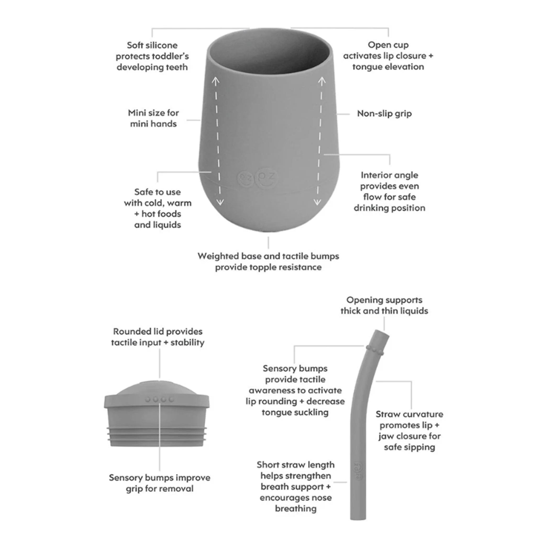 Gobelet Mini Cup et Paille - Sauge - Image 6