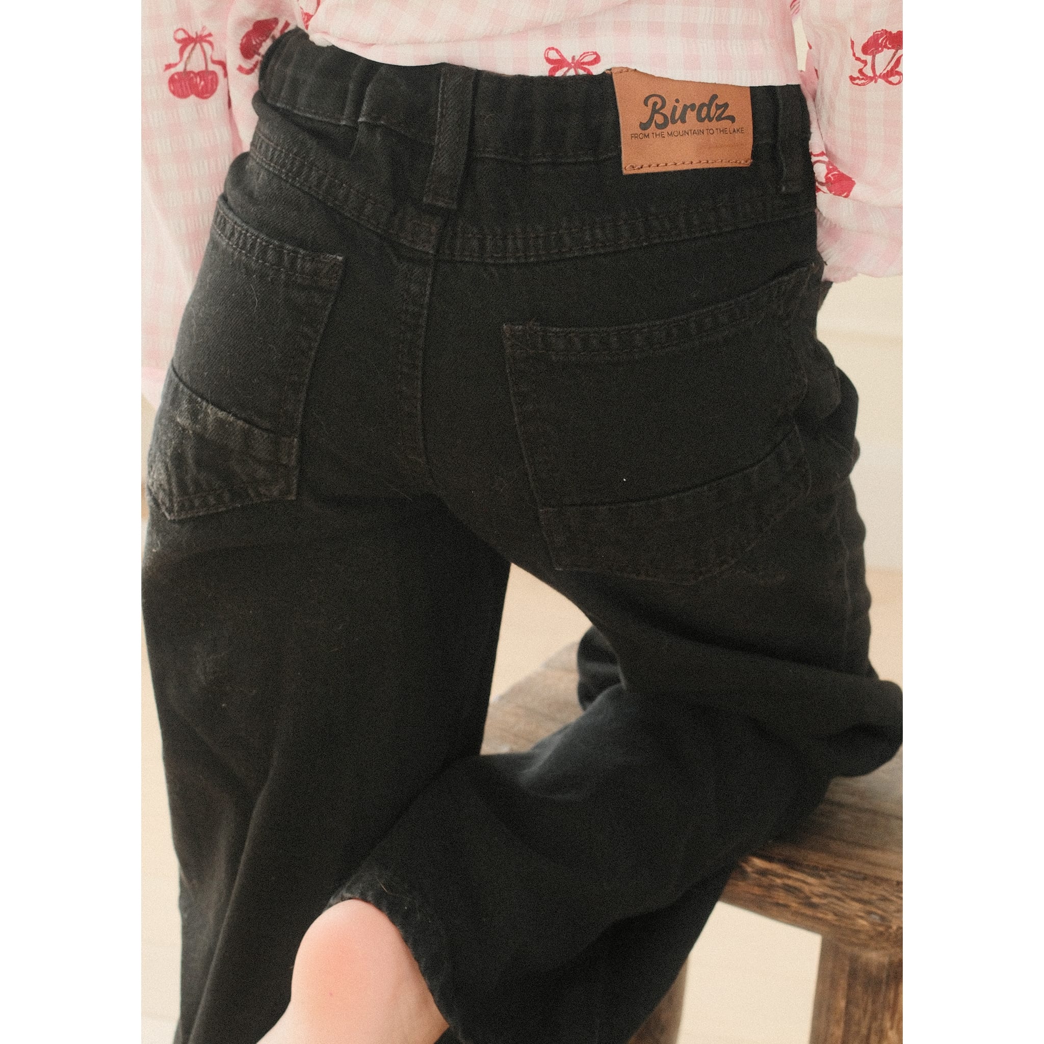 Jeans Jambe Large Noir 10-16ans - Image 5