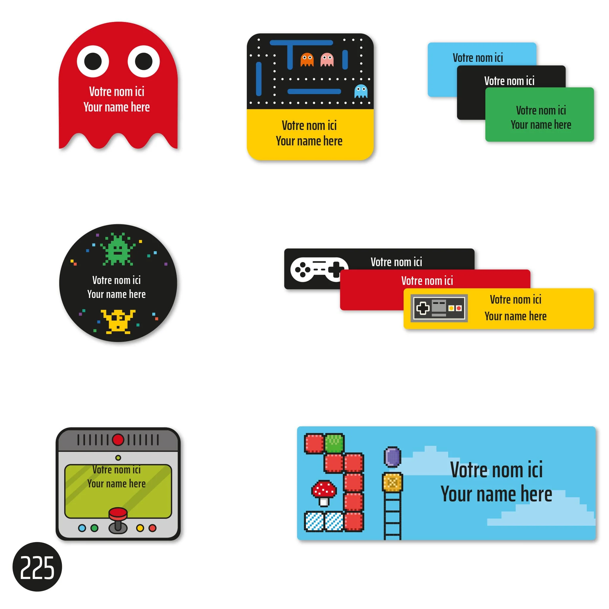 Étiquettes Scolaire - Jeux Vidéo