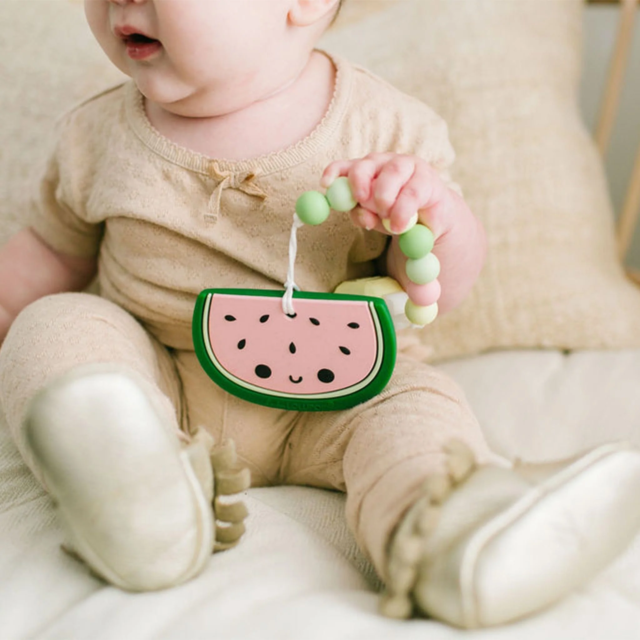 Jouet de Dentition en Silicone - Melon d'eau - Image 3