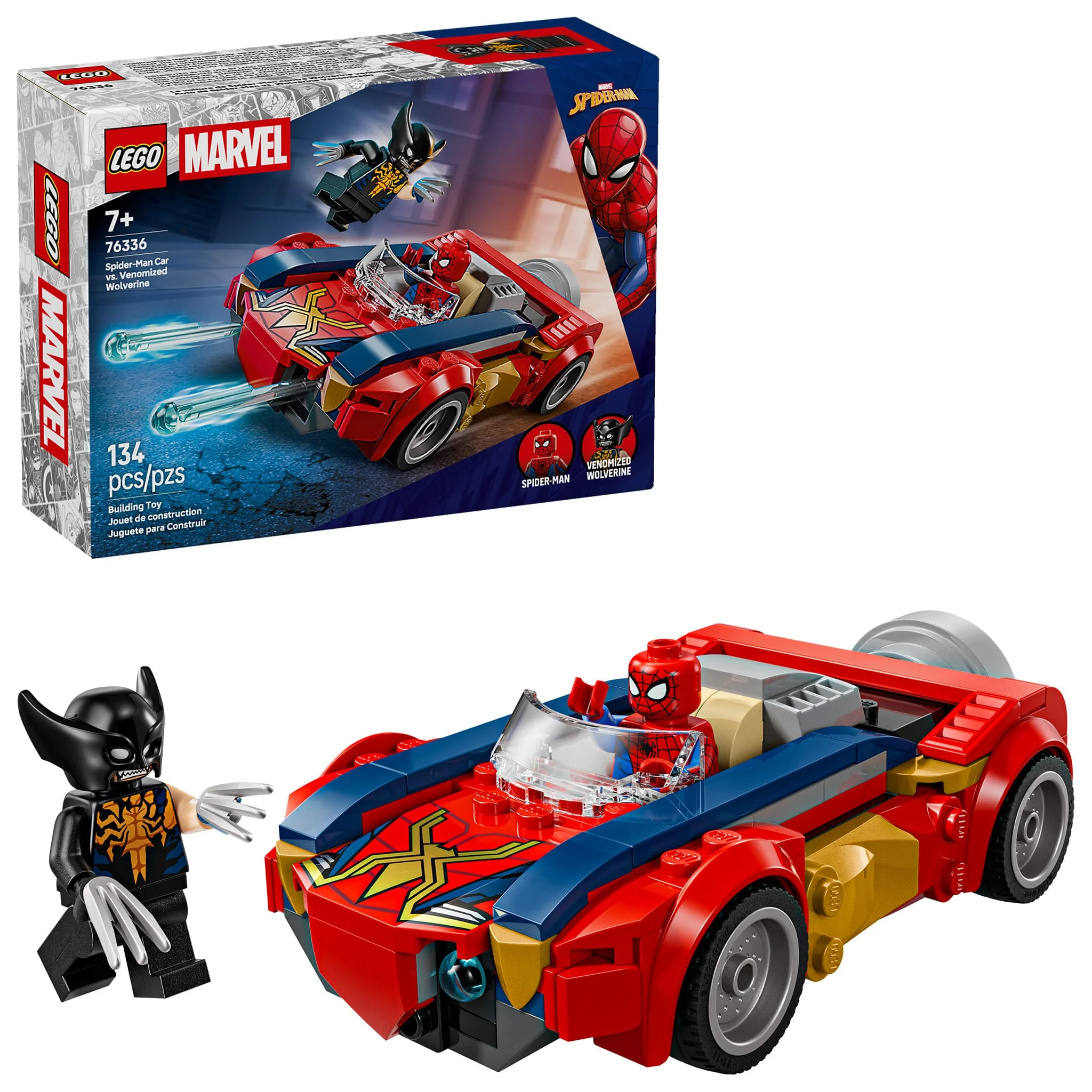 LEGO® Marvel La voiture de Spider-Man contre Wolverine venomisé