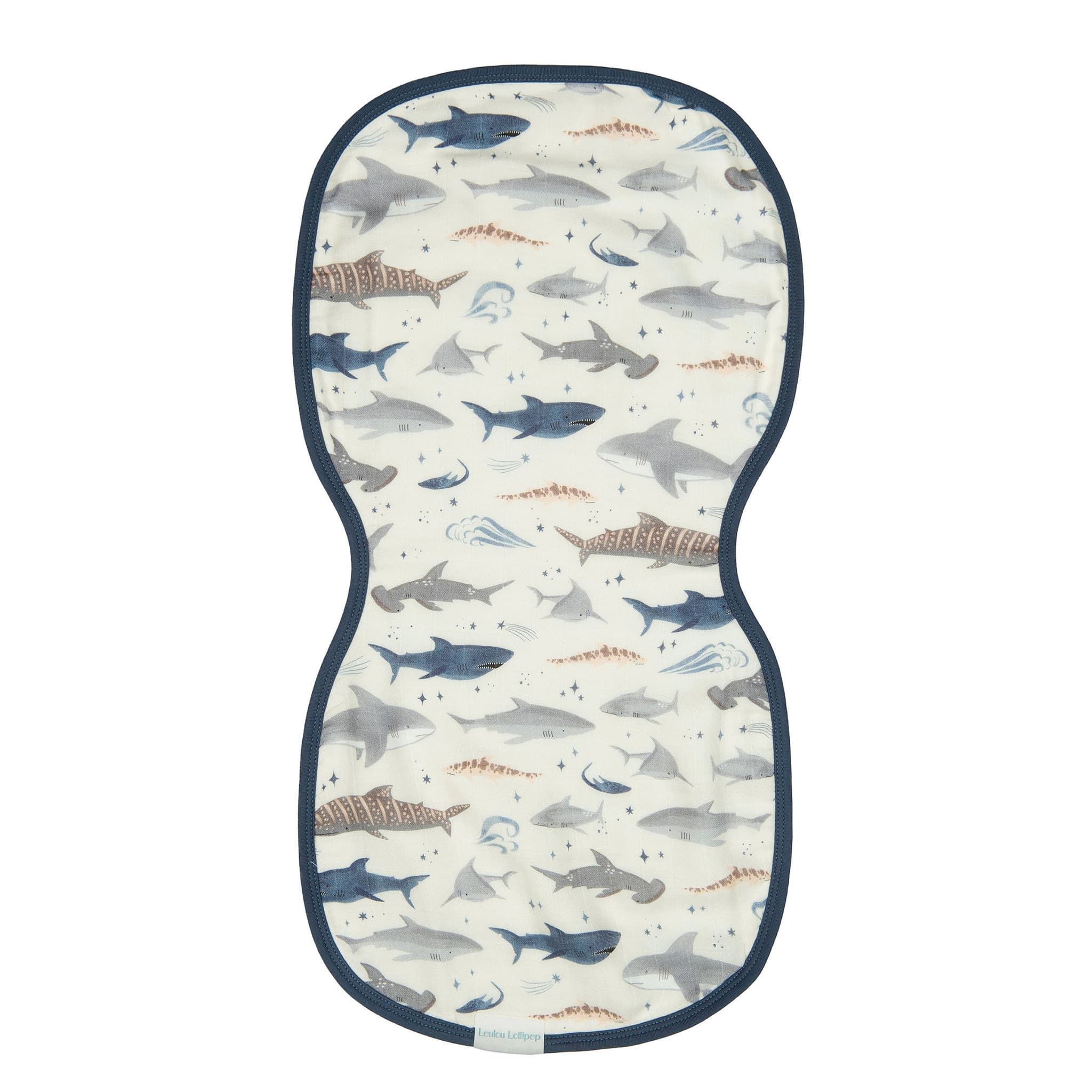 Lange d'Épaule en Mousseline de Bambou - Requins - Image 3