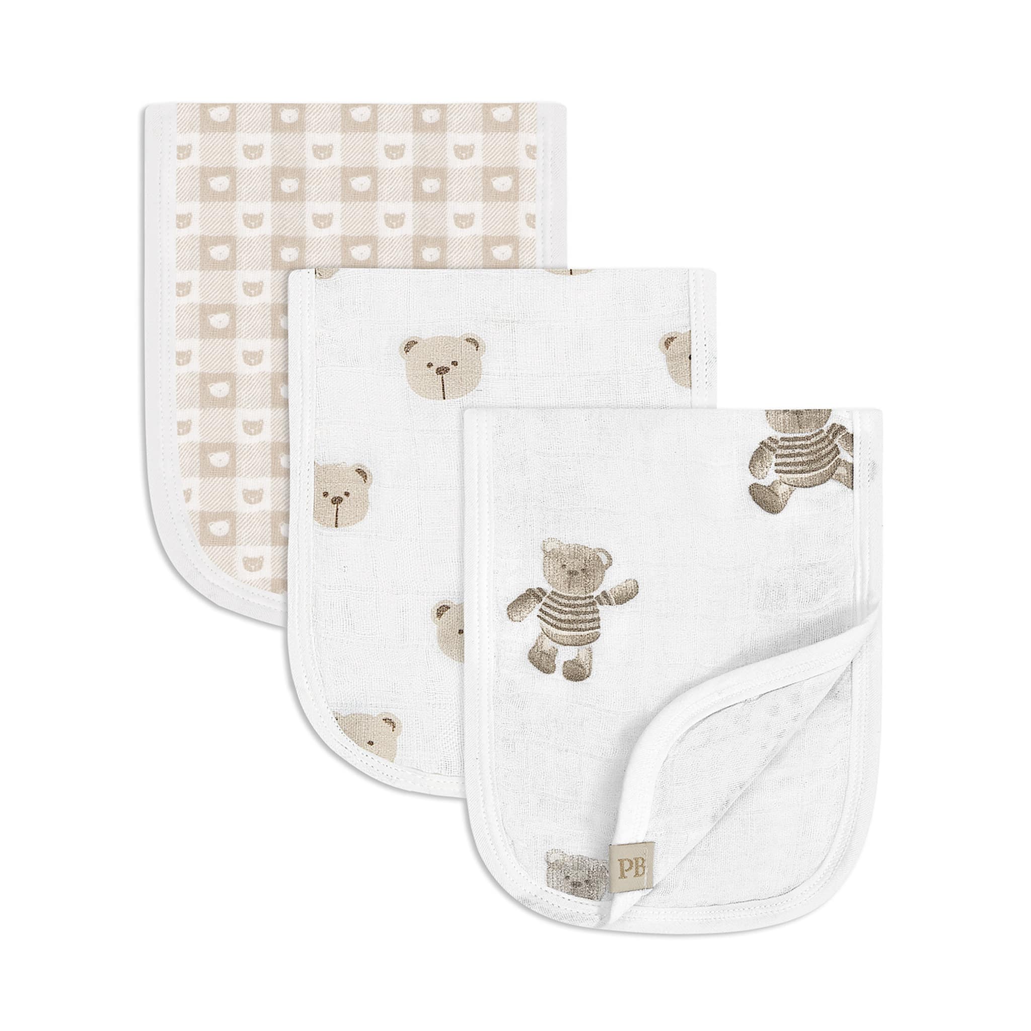 Lange d'Épaule en Mousseline (3) - Ours Beige