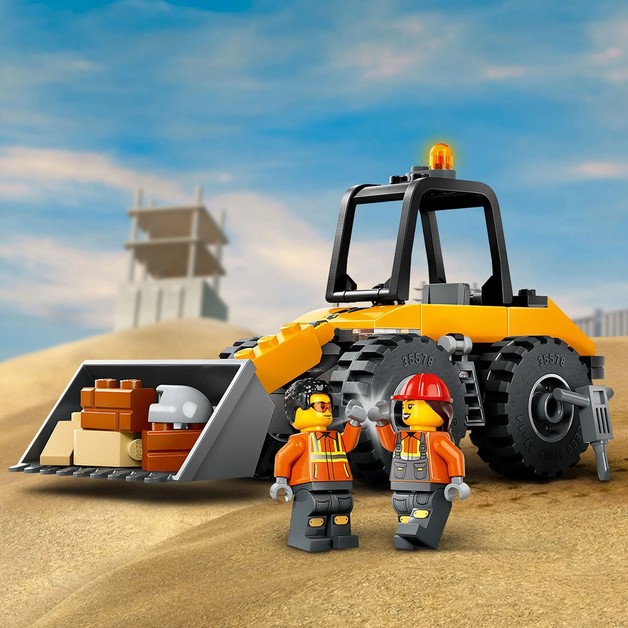 LEGO® City La chargeuse sur pneus de construction jaune - Image 8
