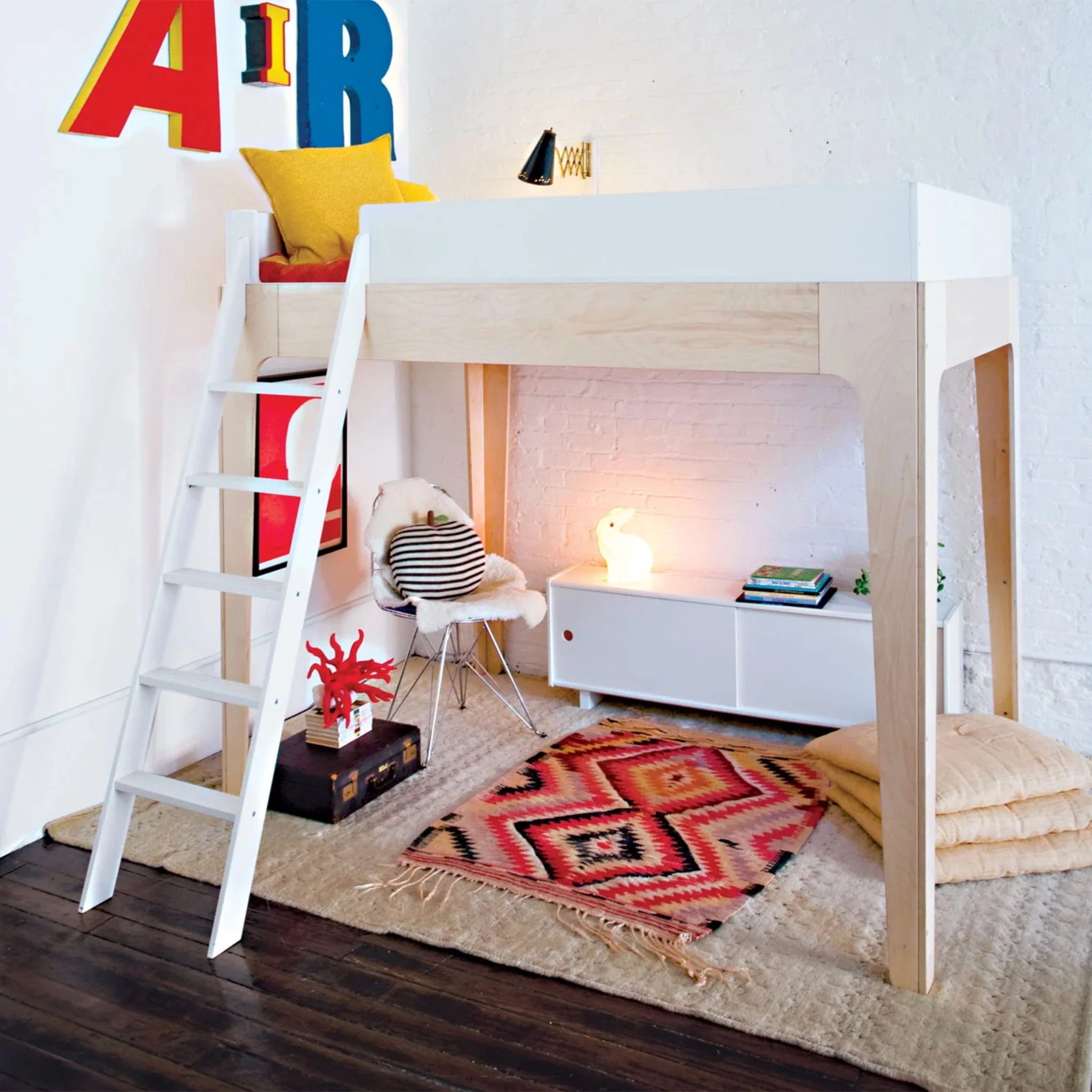 Lit Double Loft Perch - Naturel/ Blanc - Image 2