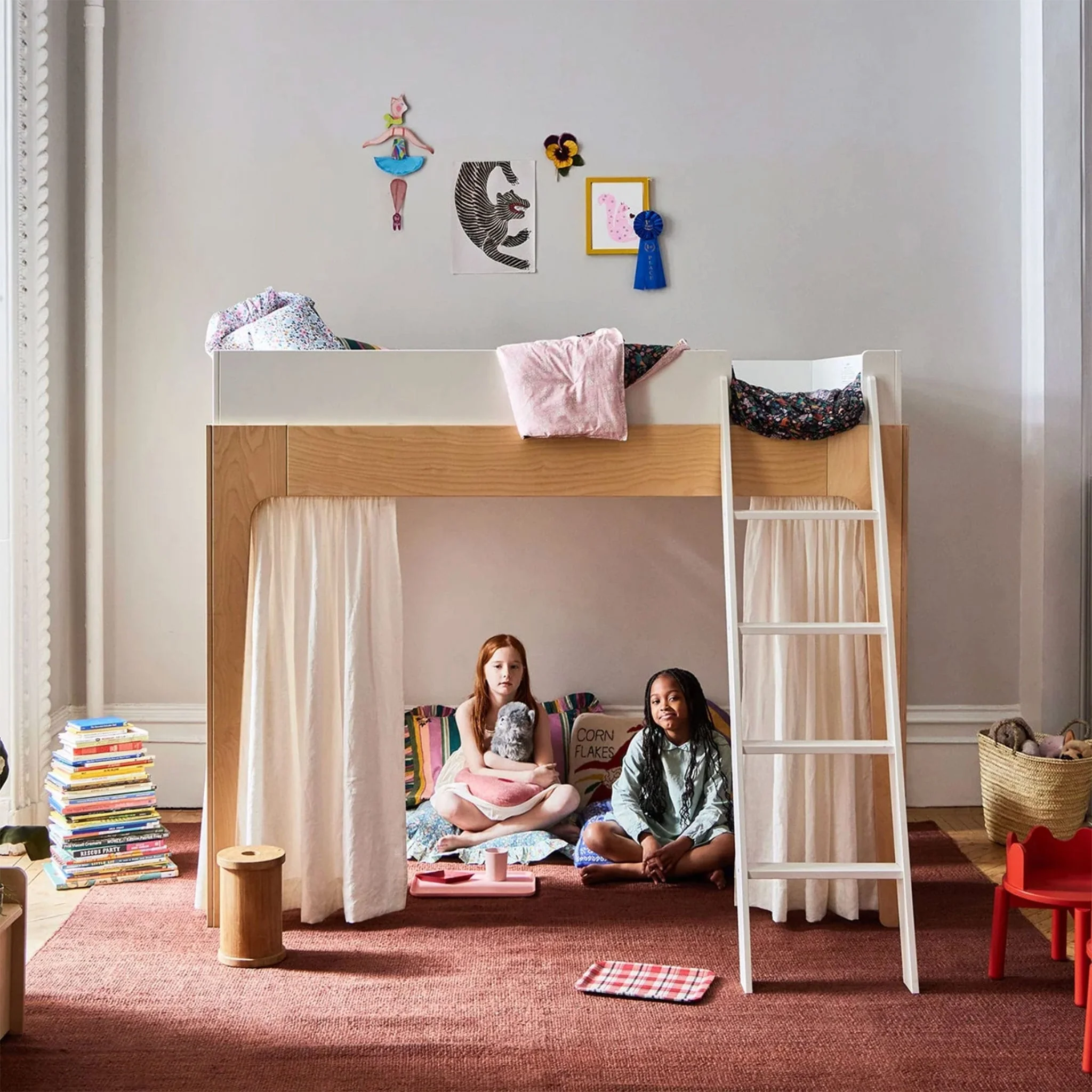 Lit Double Loft Perch - Naturel/ Blanc - Image 5