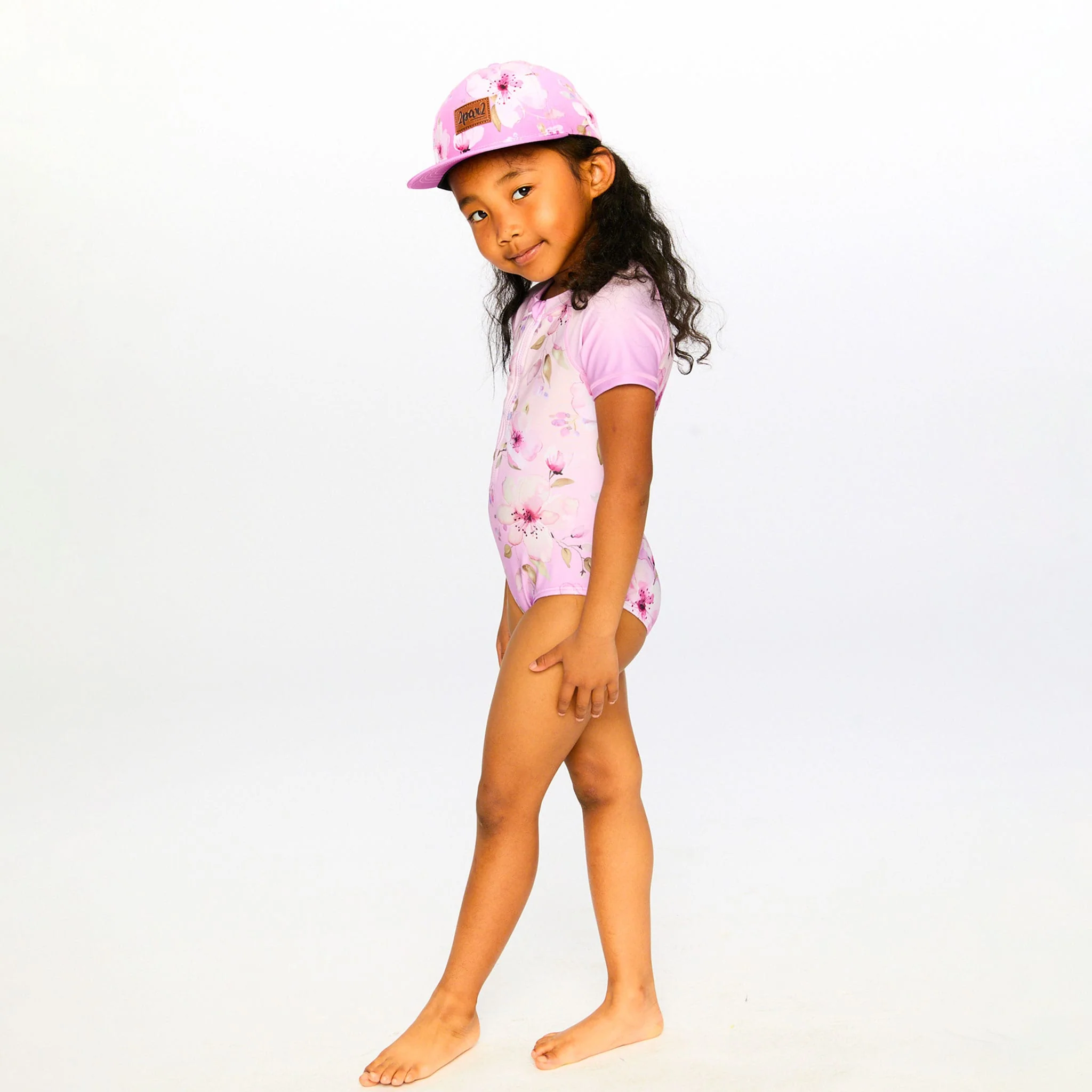 Maillot UV Lilas Fleurs 7-12ans - Image 3