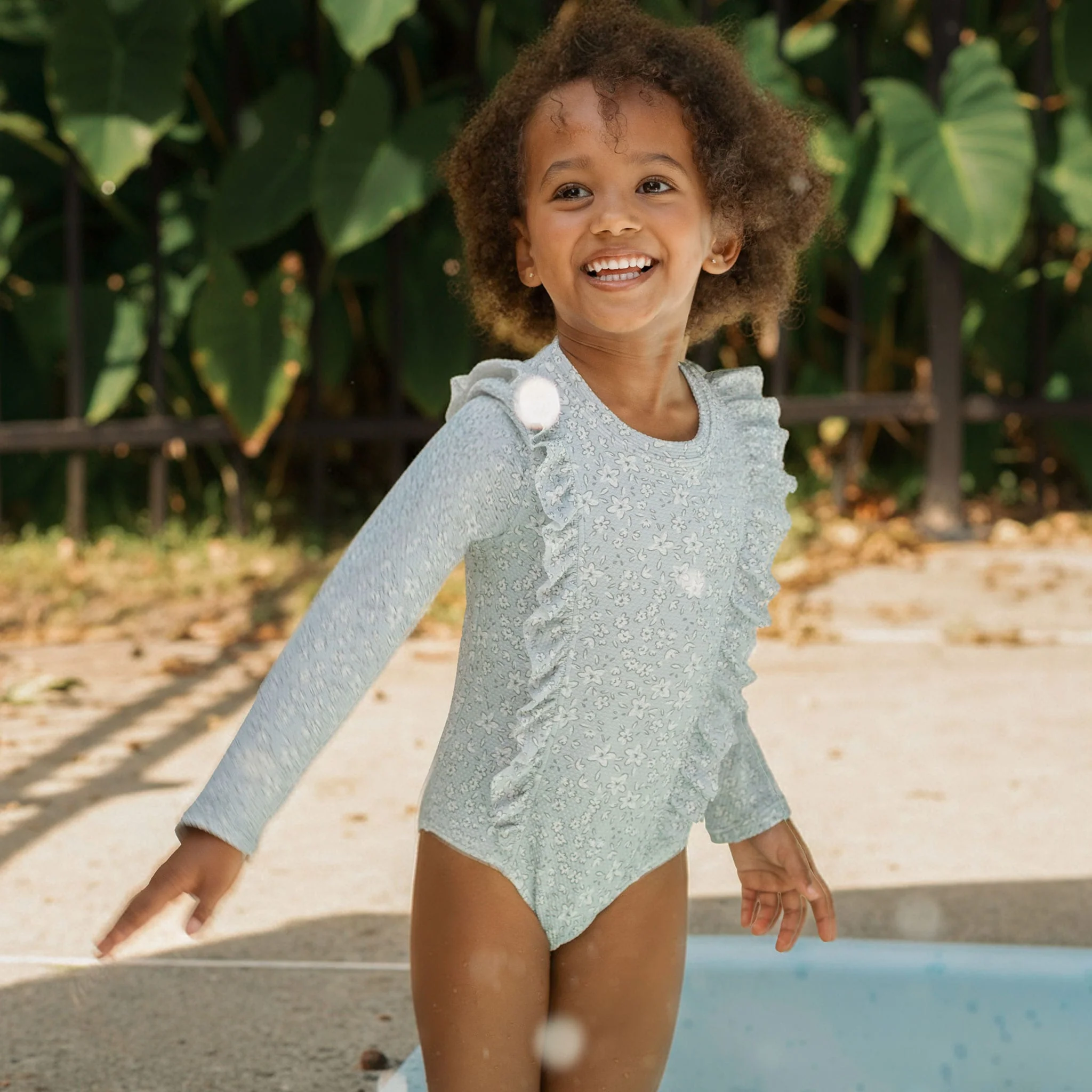 Maillot UV Manches Longues Fleurs 2-6ans - Image 2