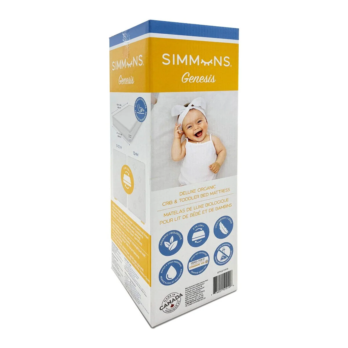 Matelas Roulé Certifié GREENGUARD Gold pour bébé - Simmons - Image 6