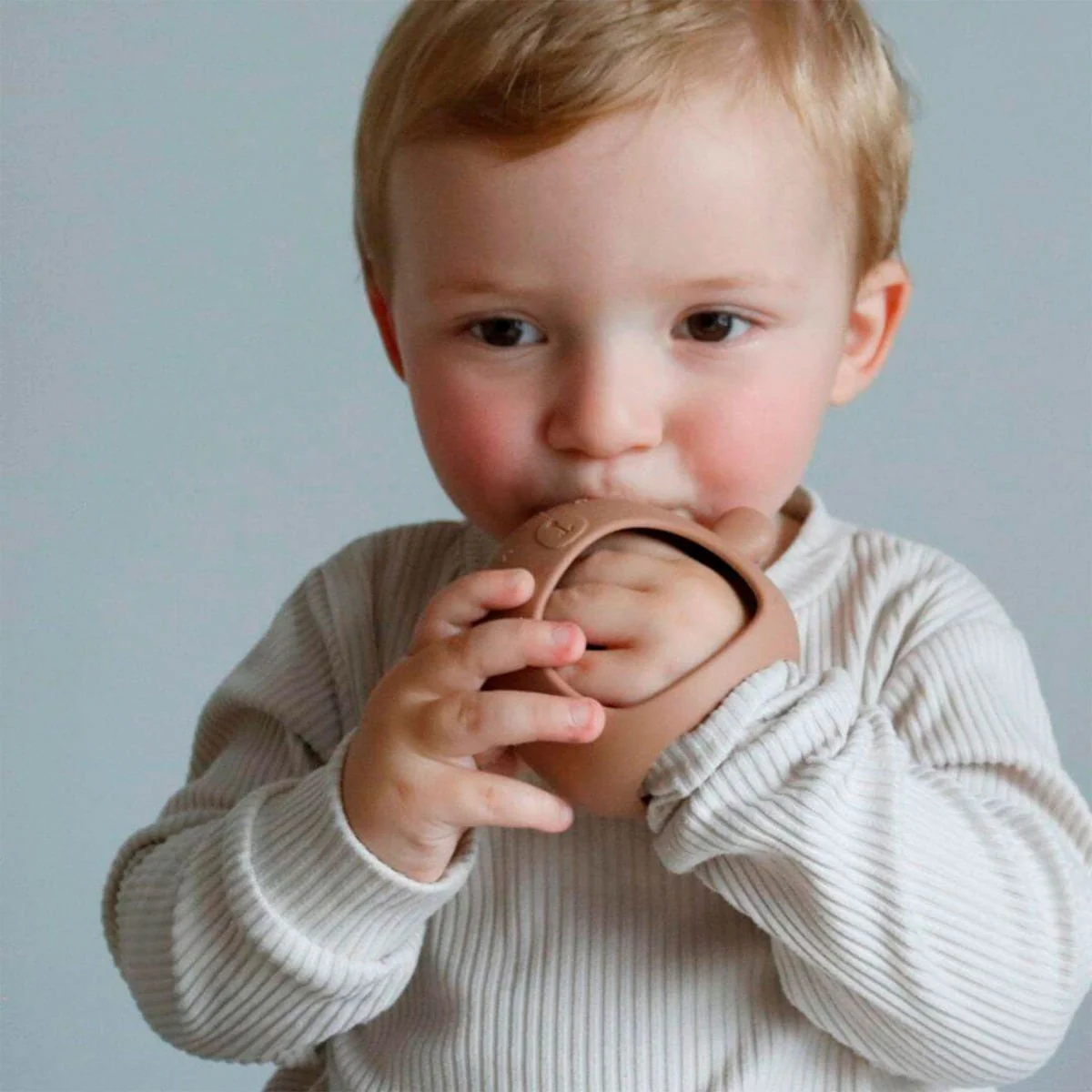 Mitaine de Dentition en Silicone - Ours Blush - Image 3