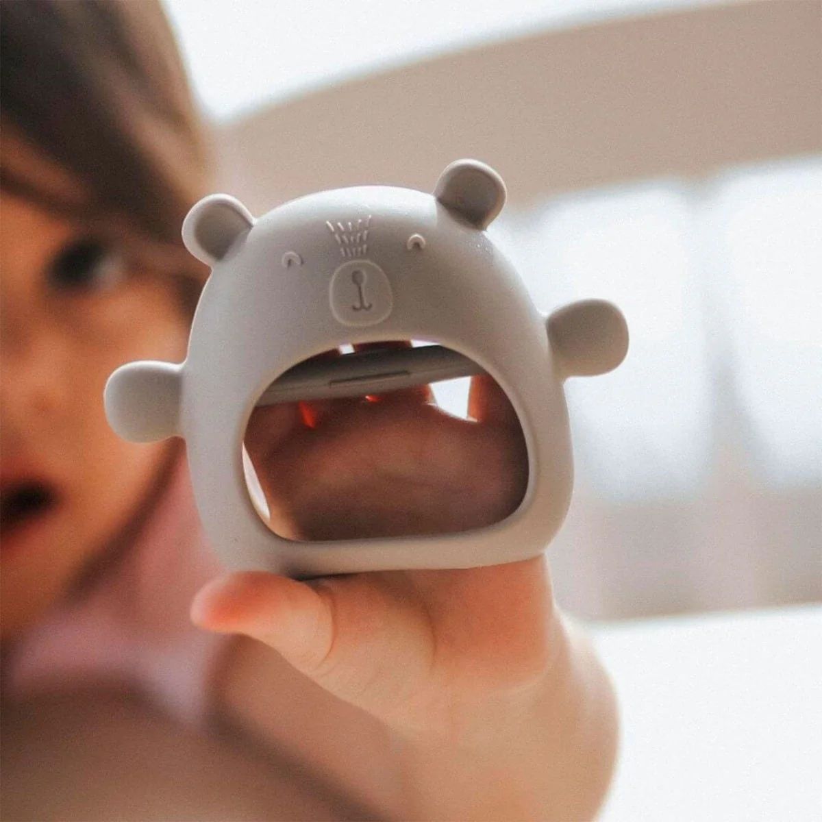 Mitaine de Dentition en Silicone - Ours Blush - Image 4