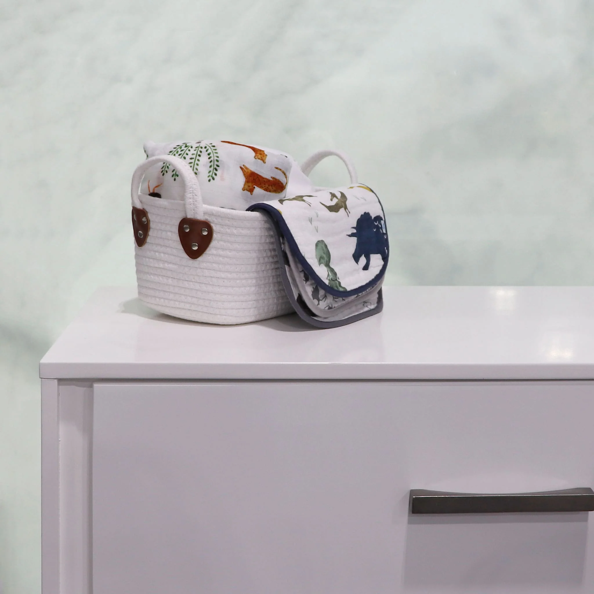 Panier Tissé - Blanc - Image 6