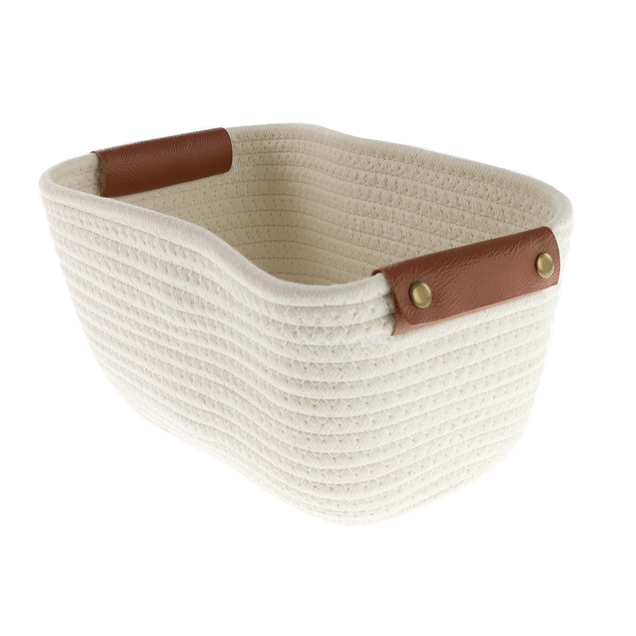 Panier Tissé - Blanc - Image 3