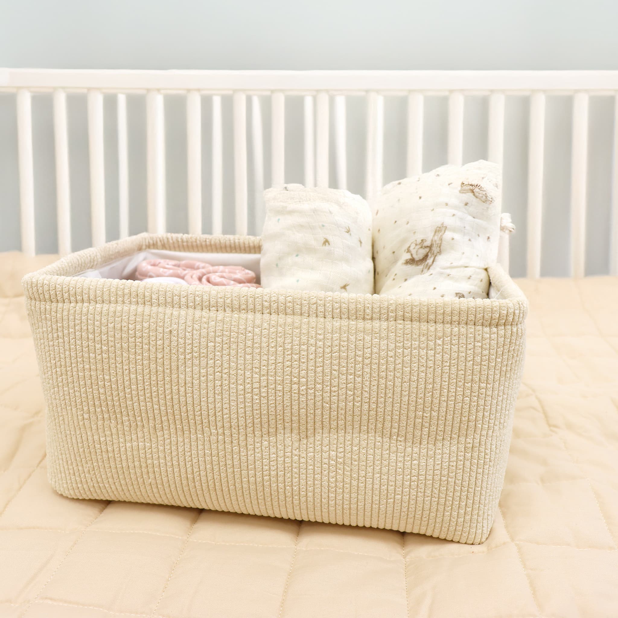 Panier Velour Ivoire - Image 4