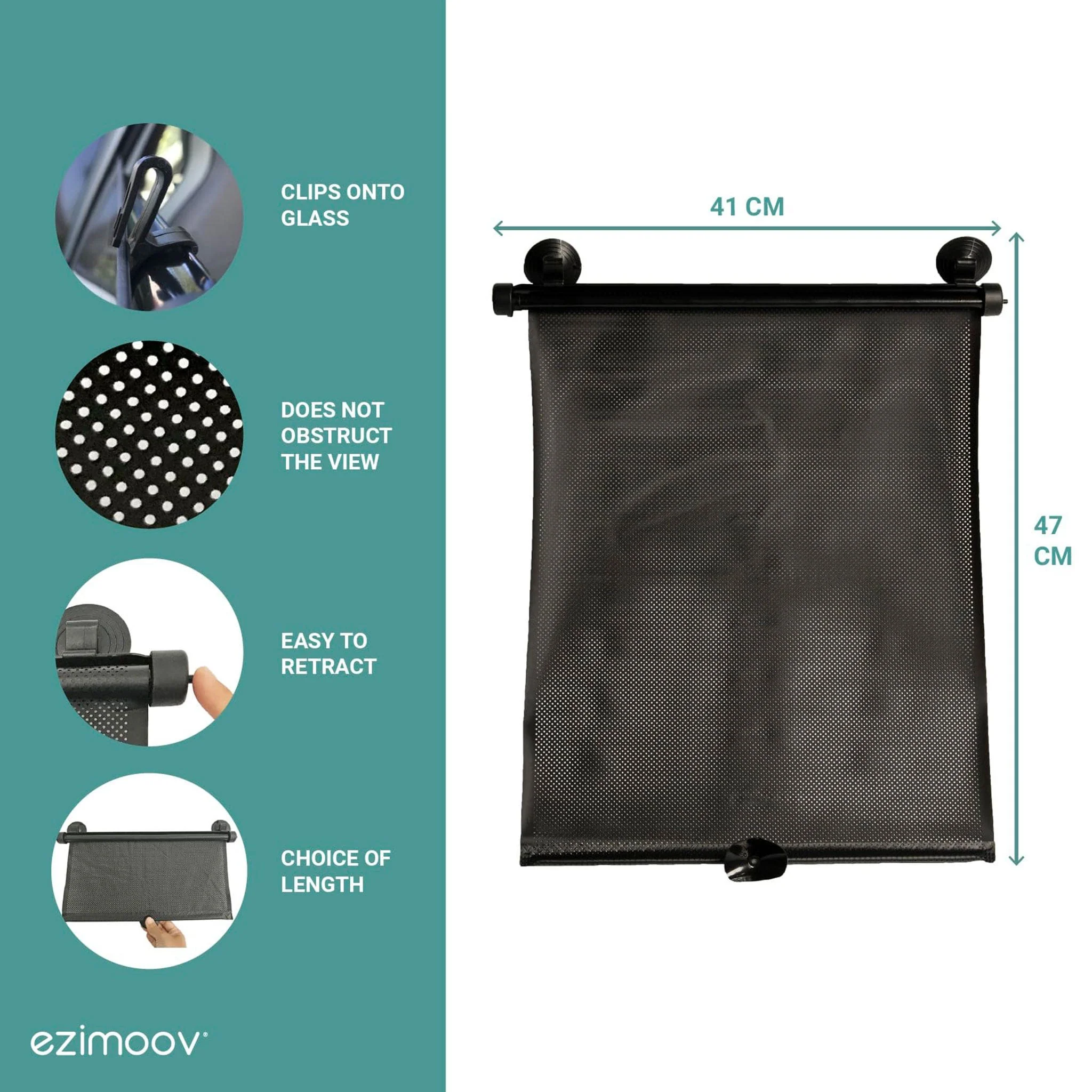 Pare-soleil Ă Ventouse Extensible (2) pour FenĂȘtre de Voiture - Image 4