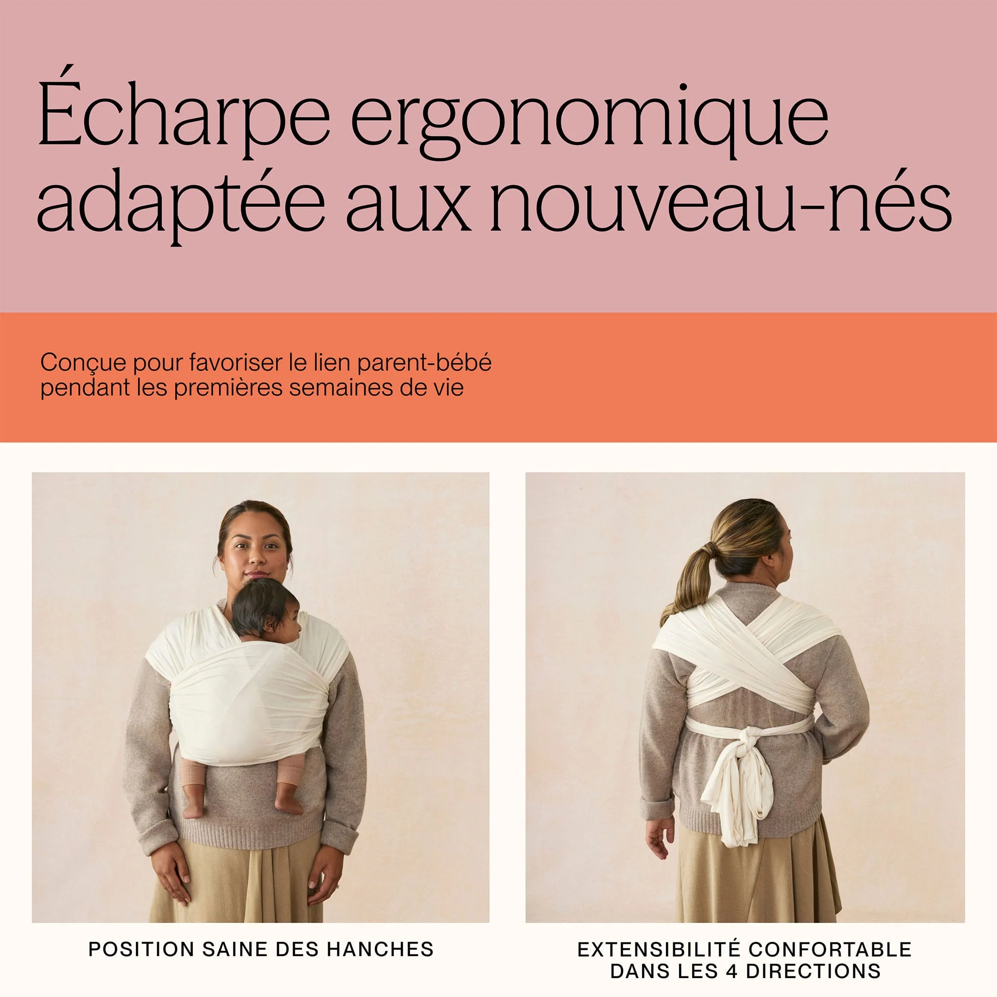 Porte-Bébé Écharpe Aura - Noir - Image 10