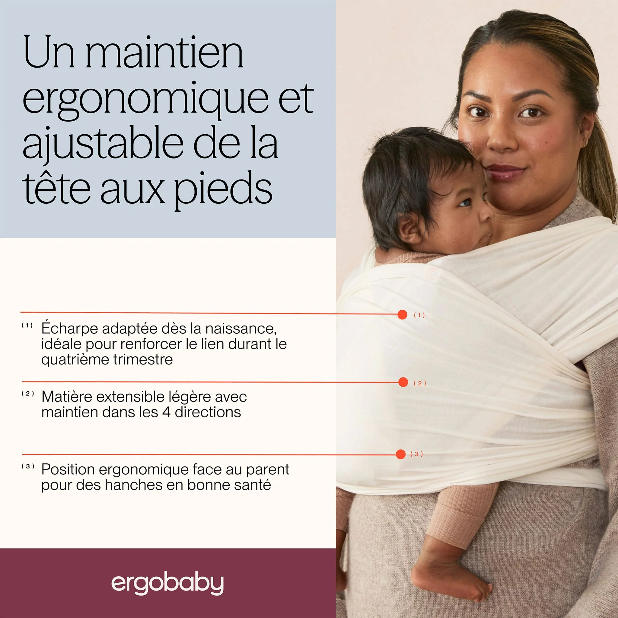 Porte-Bébé Écharpe Aura - Noir - Image 8
