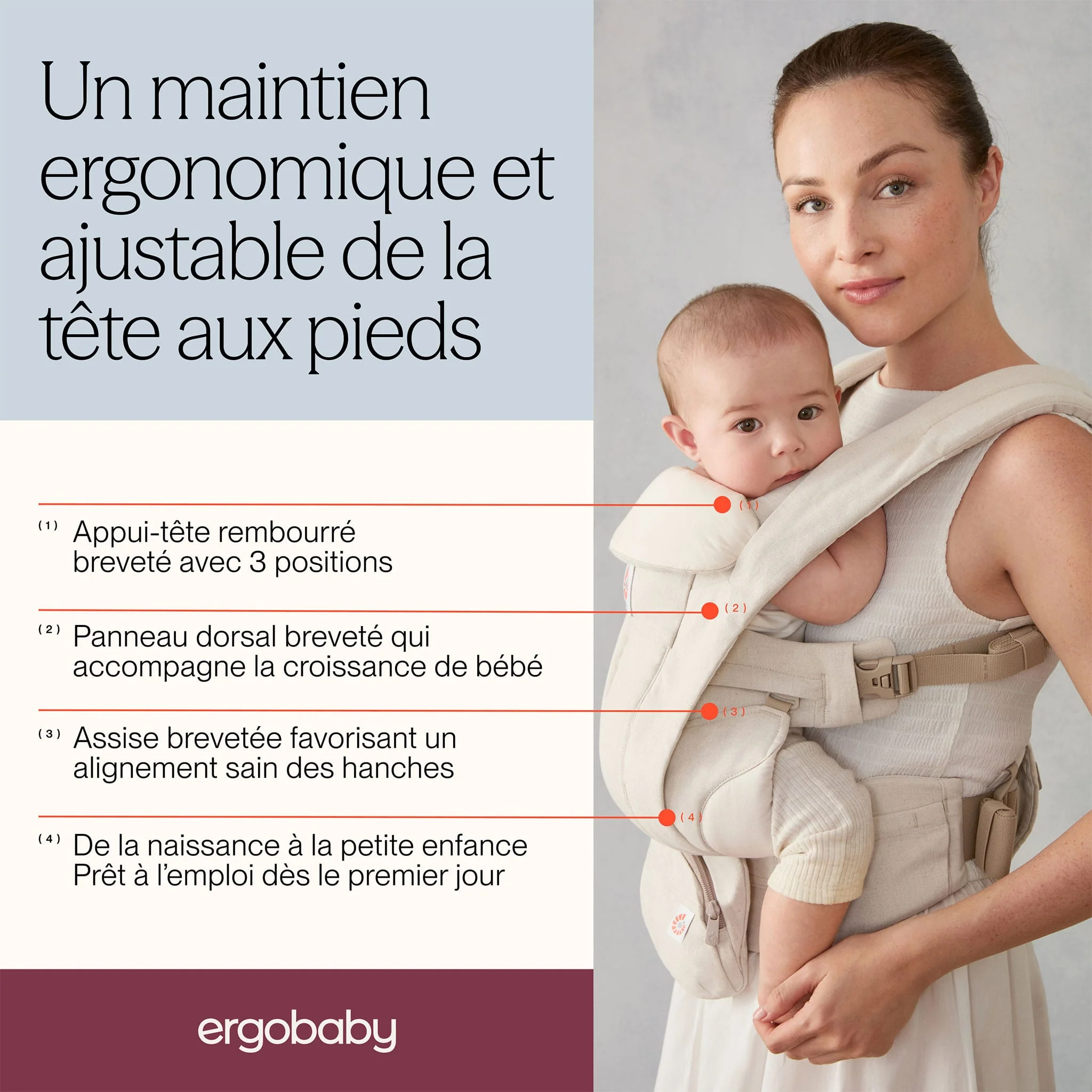 Porte-Bébé Omni Deluxe en Lin - Image 9