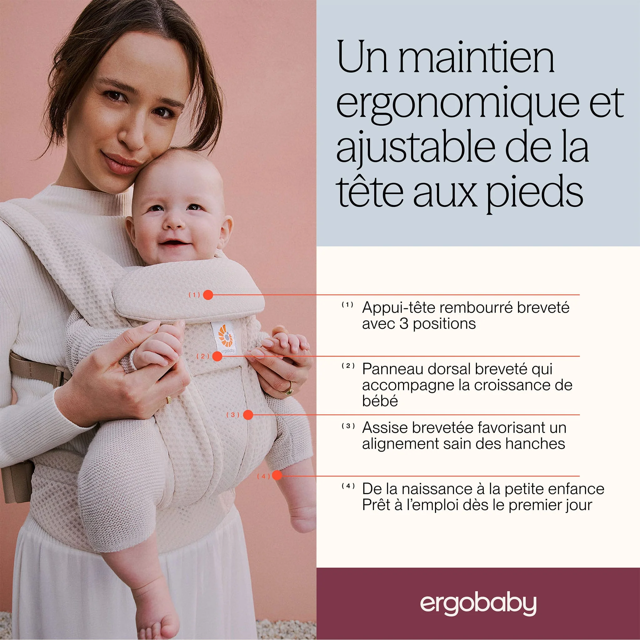 Porte-Bébé Omni Deluxe Mesh - Olive - Image 9