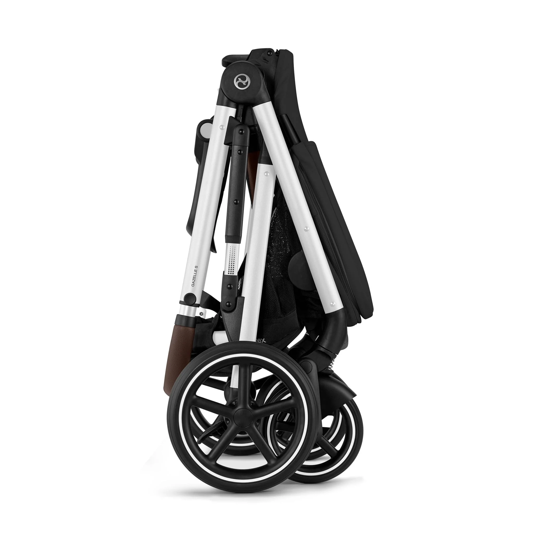 Poussette Gazelle S – Châssis couleur argent avec siège Noir Moon - Image 9