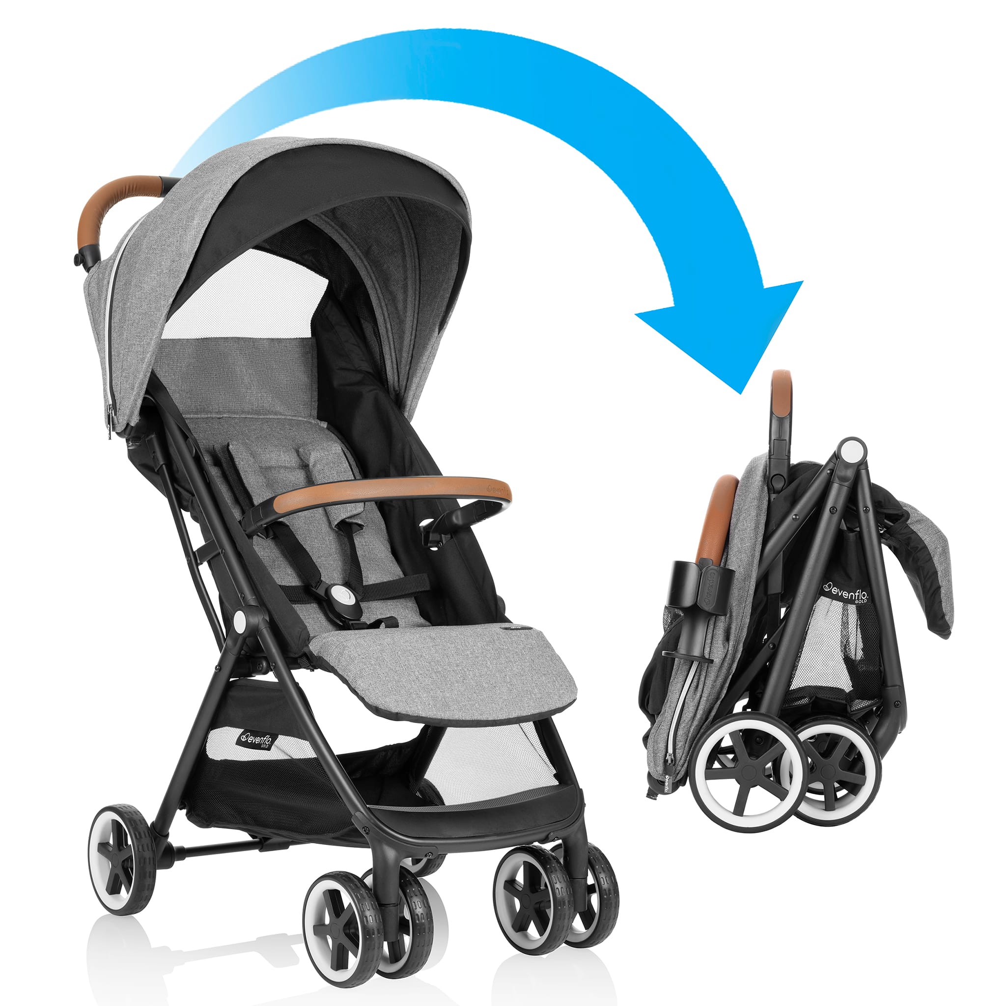 Poussette auto-pliable Evenflo® Gold Otto™ - Moonstone - Image 2