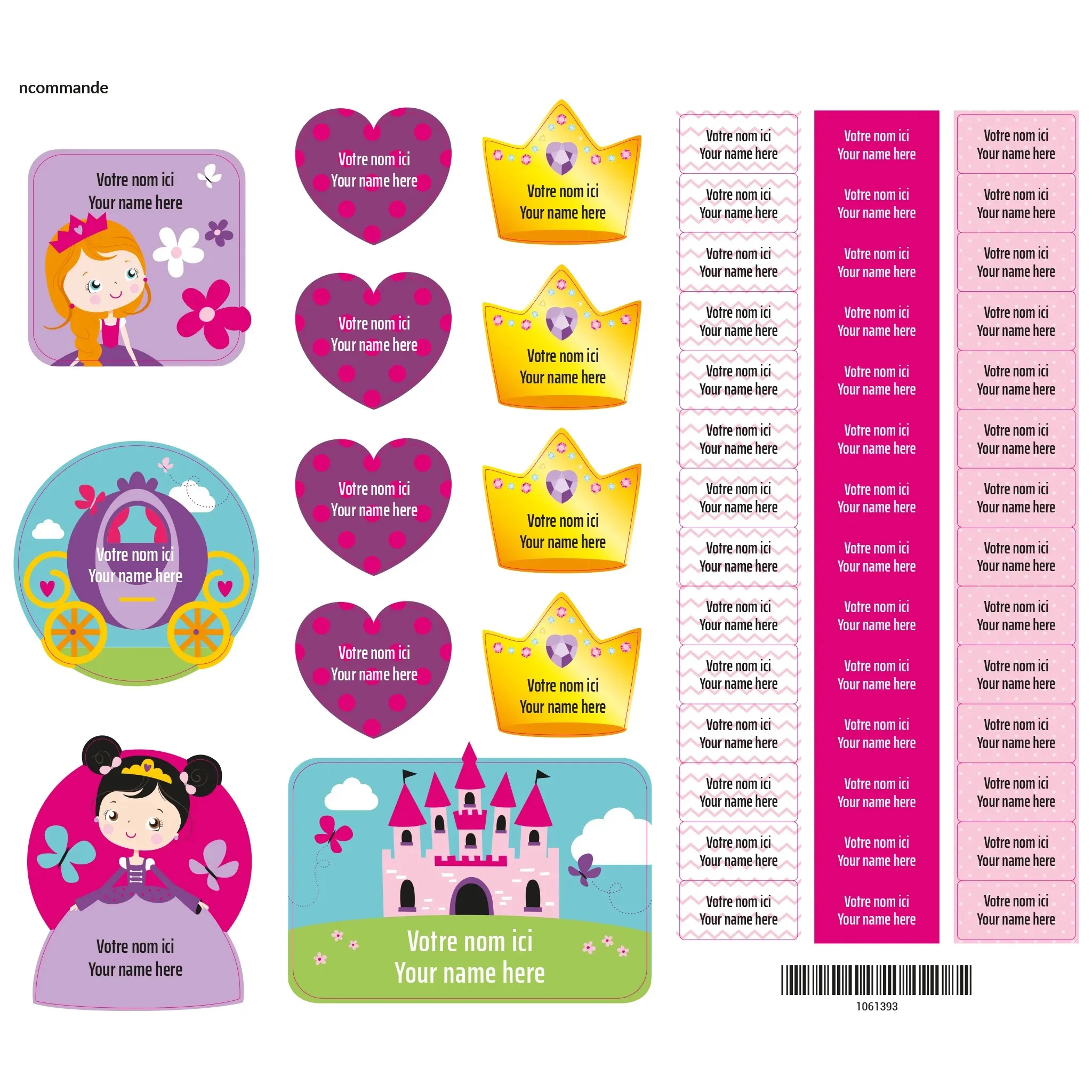 Étiquettes Essentiel - Princesses - Image 2