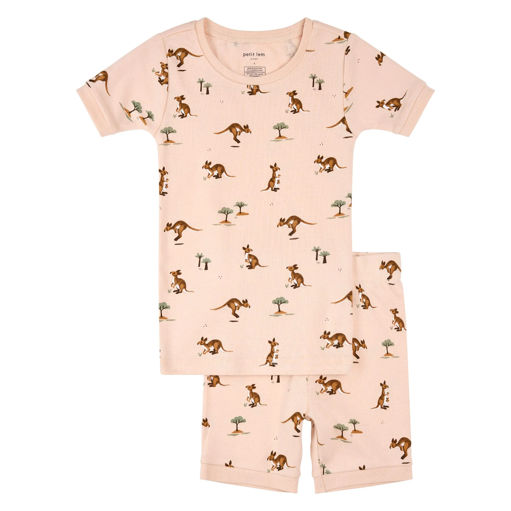 Pyjama Court Kangourous 8-12ans