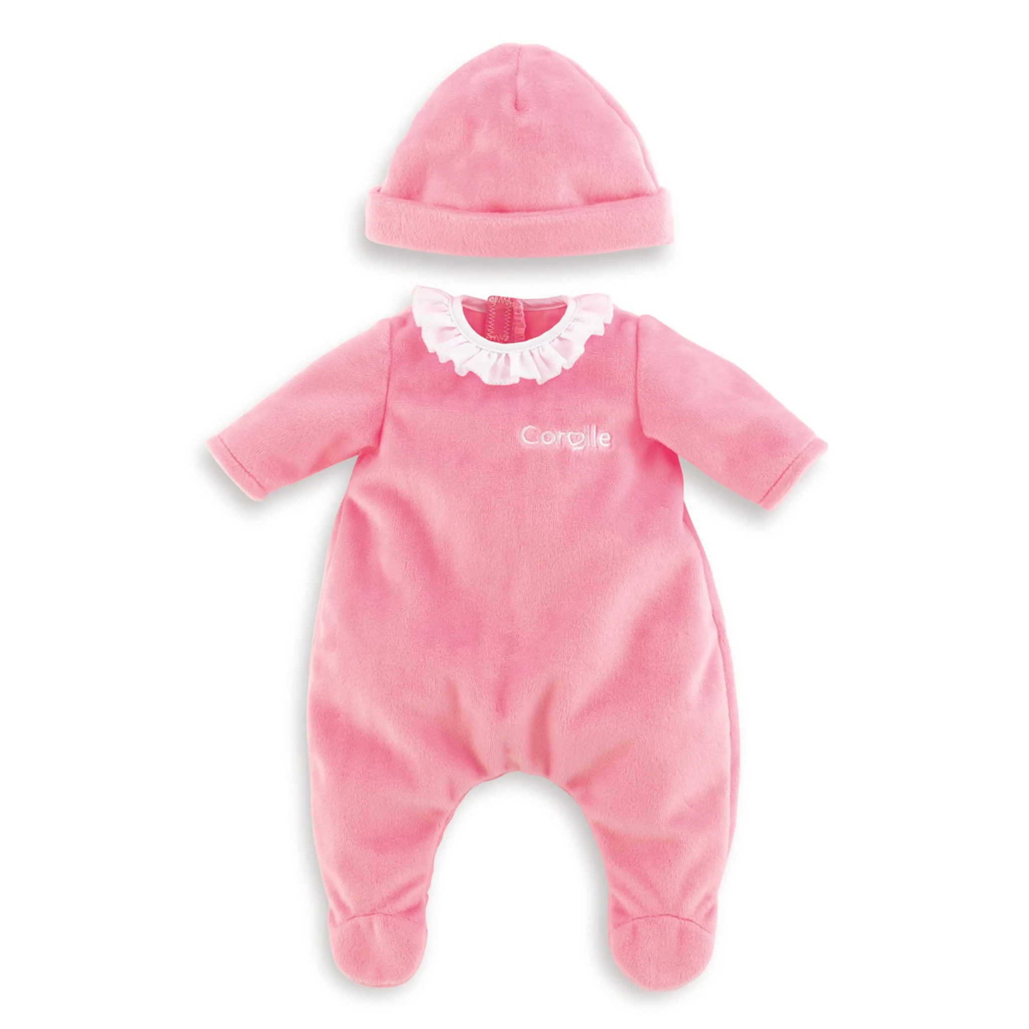 Pyjama Rose Et Bonnet pour Poupée