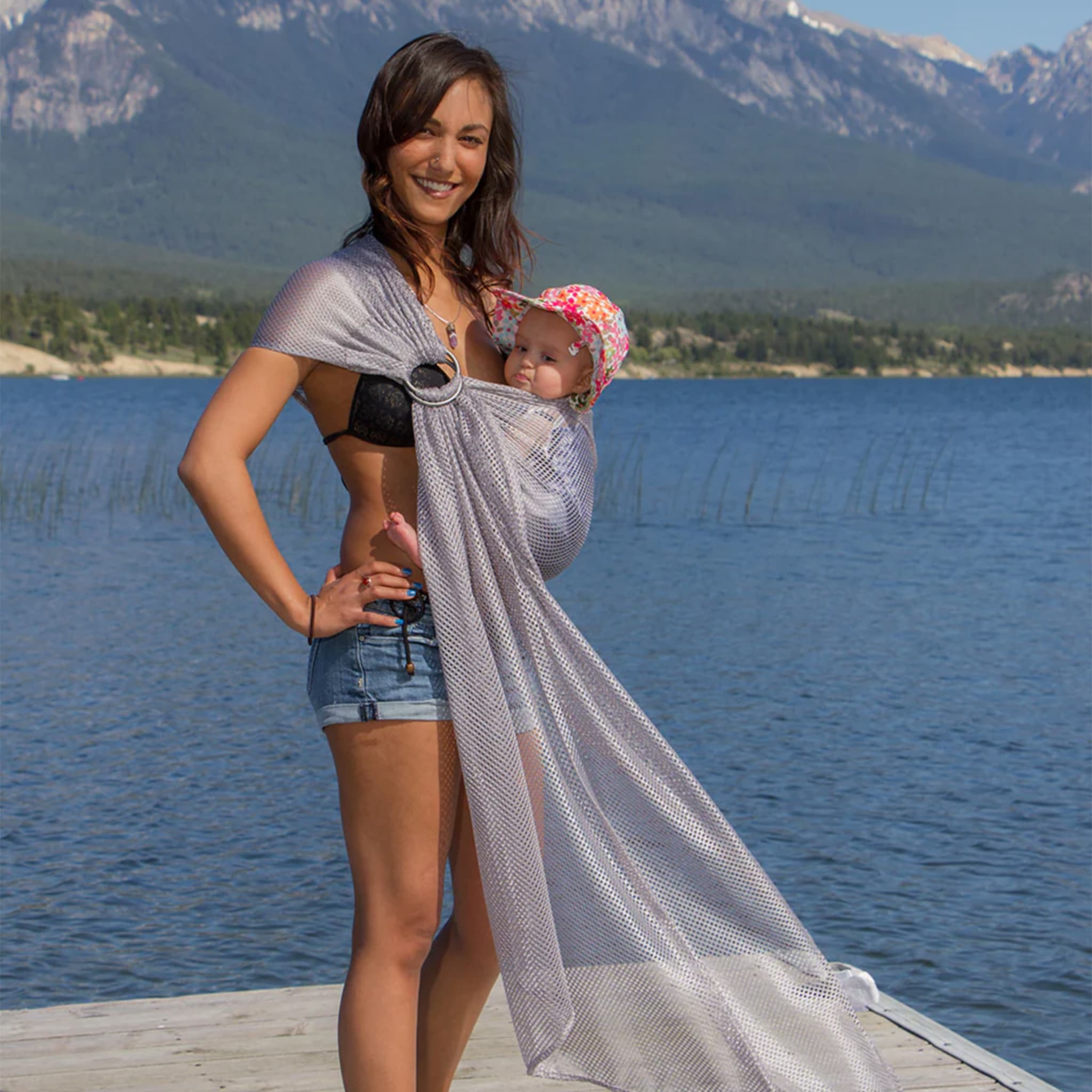 Écharpe Ajustable AIR (Ring-Sling) - Gris - Image 3