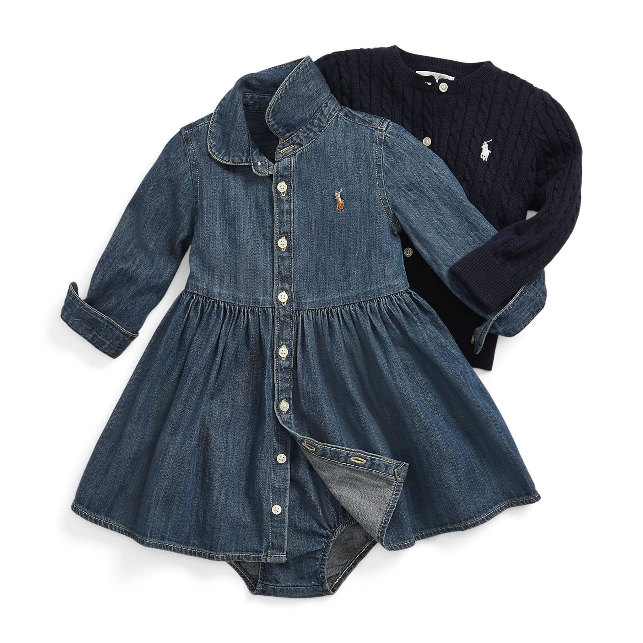 Robe Chemise Denim 6-24mois - Image 3