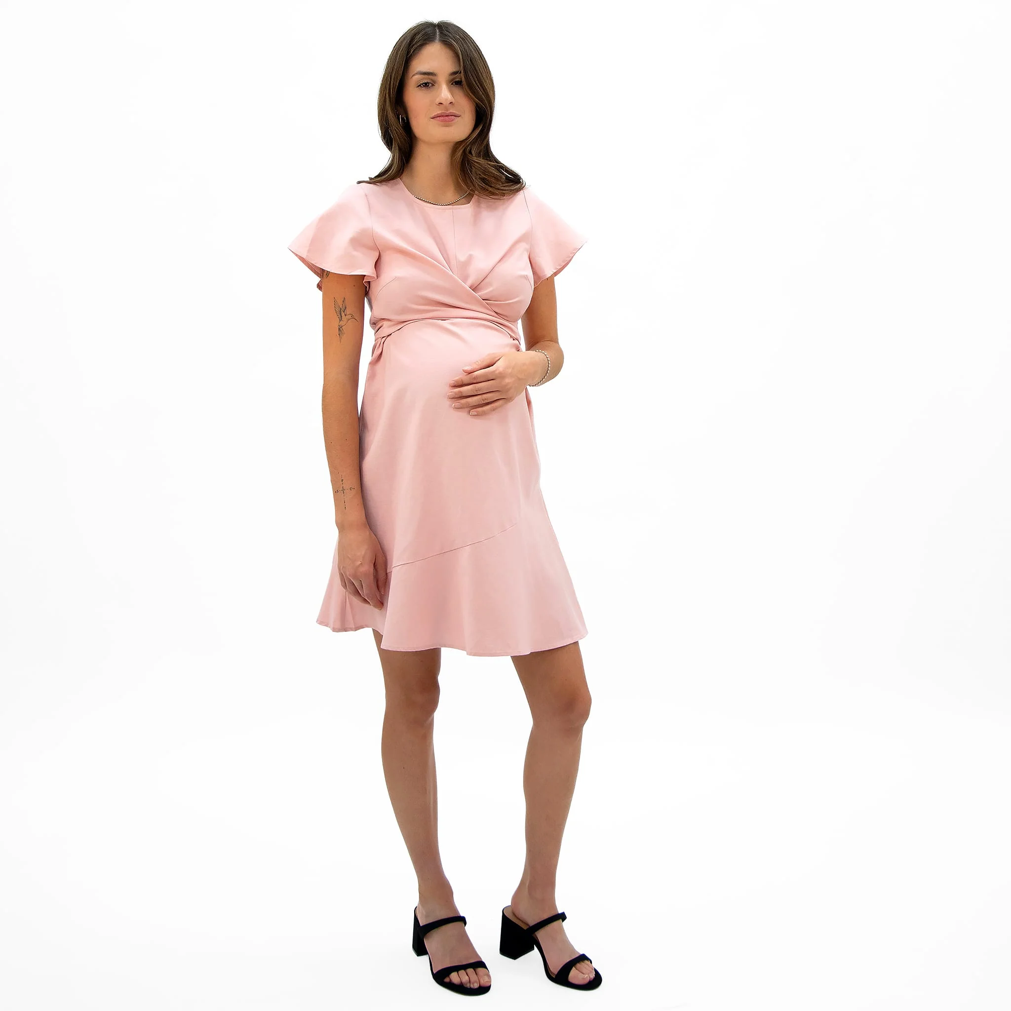 Robe Maternité Rose - Image 7