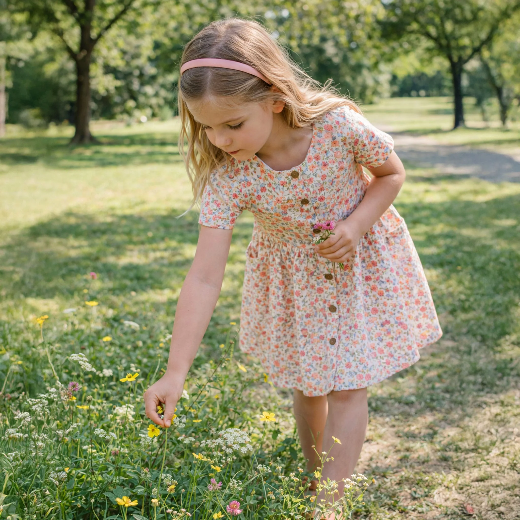 Robe Pique-nique Fleurs 2-8ans - Image 2