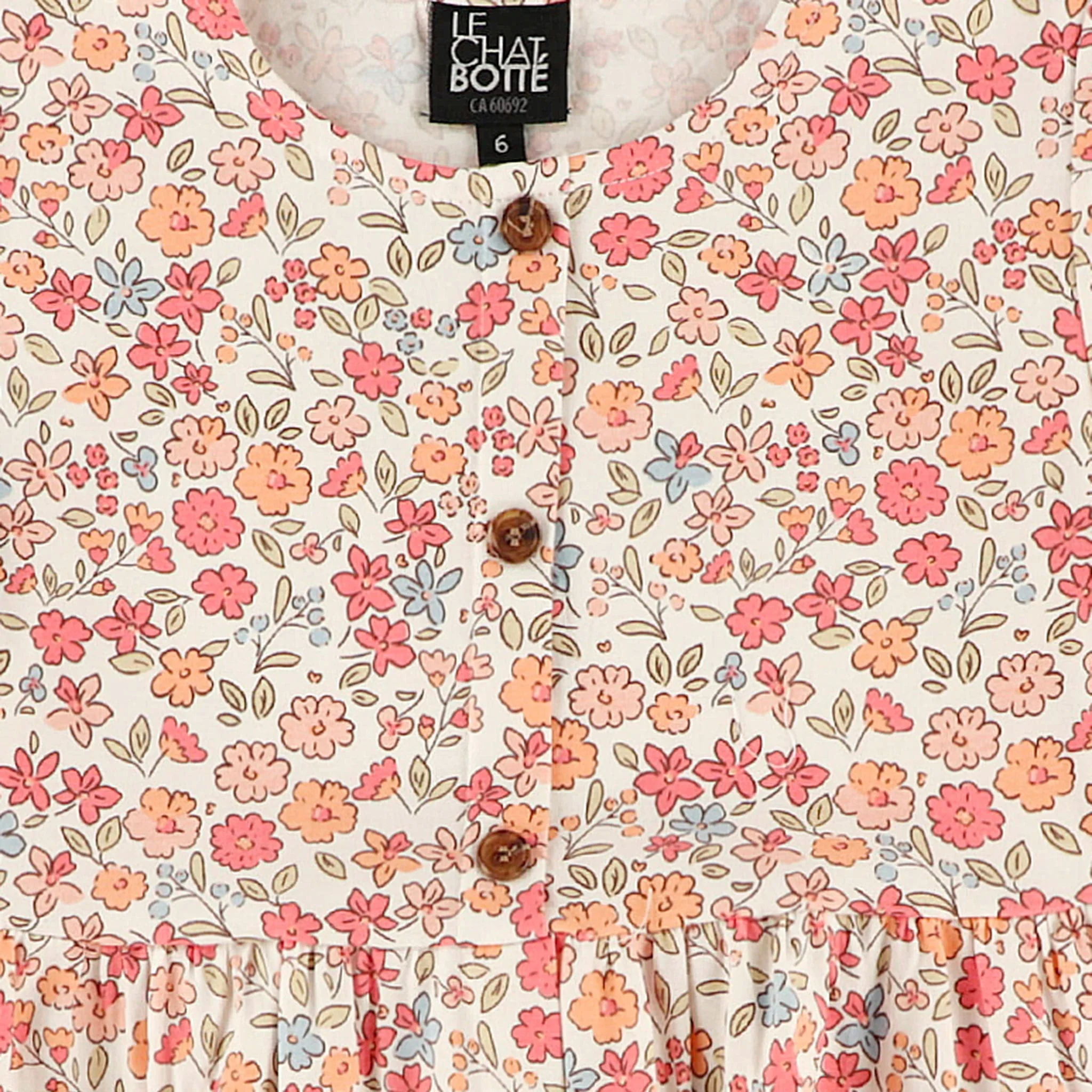 Robe Pique-nique Fleurs 2-8ans - Image 4