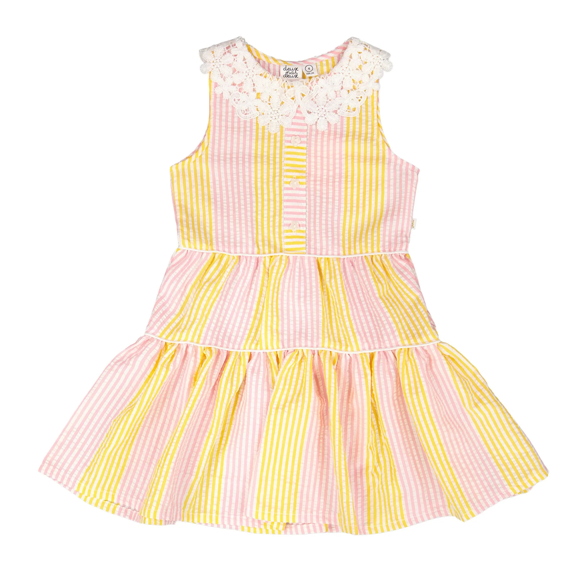 Robe Rayé Marguerites 3-6ans