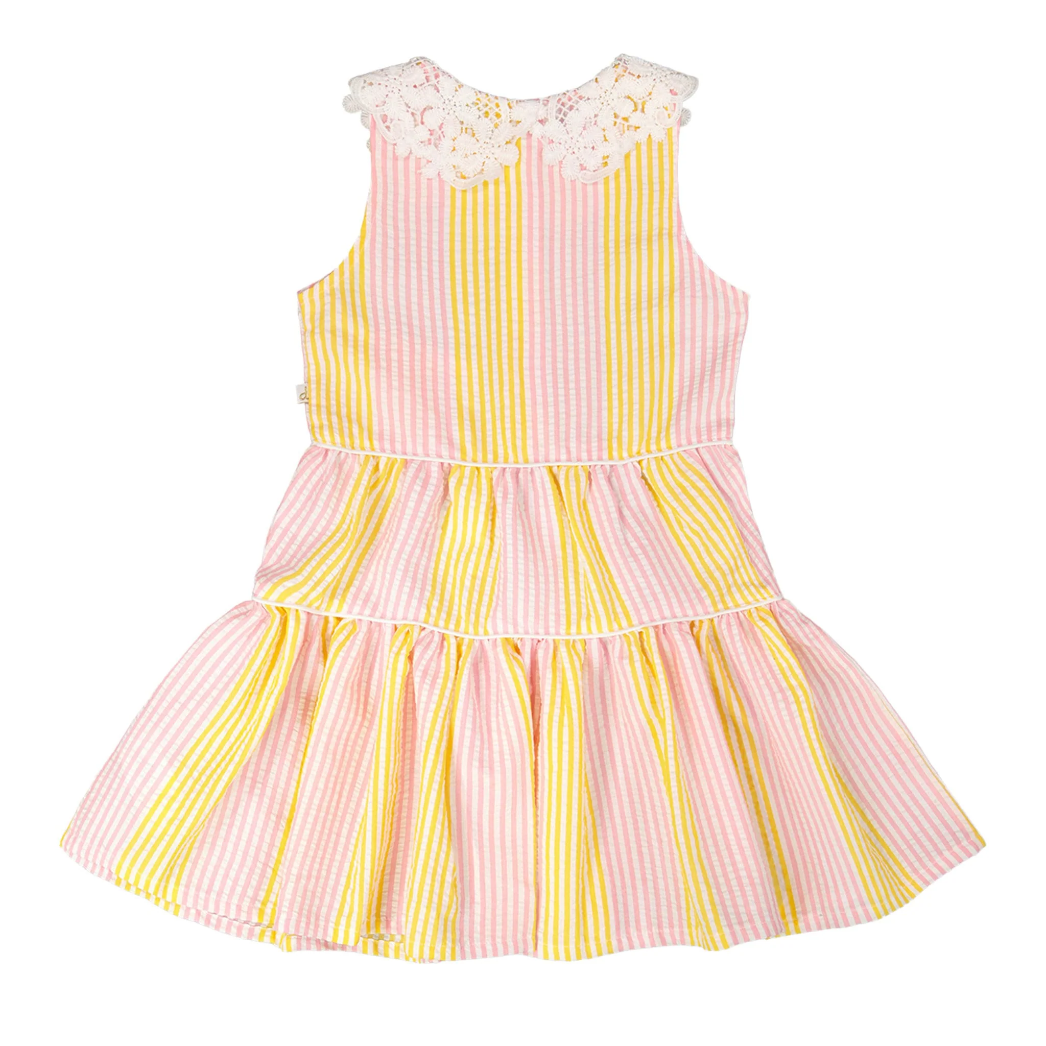 Robe Rayé Marguerites 3-6ans - Image 2
