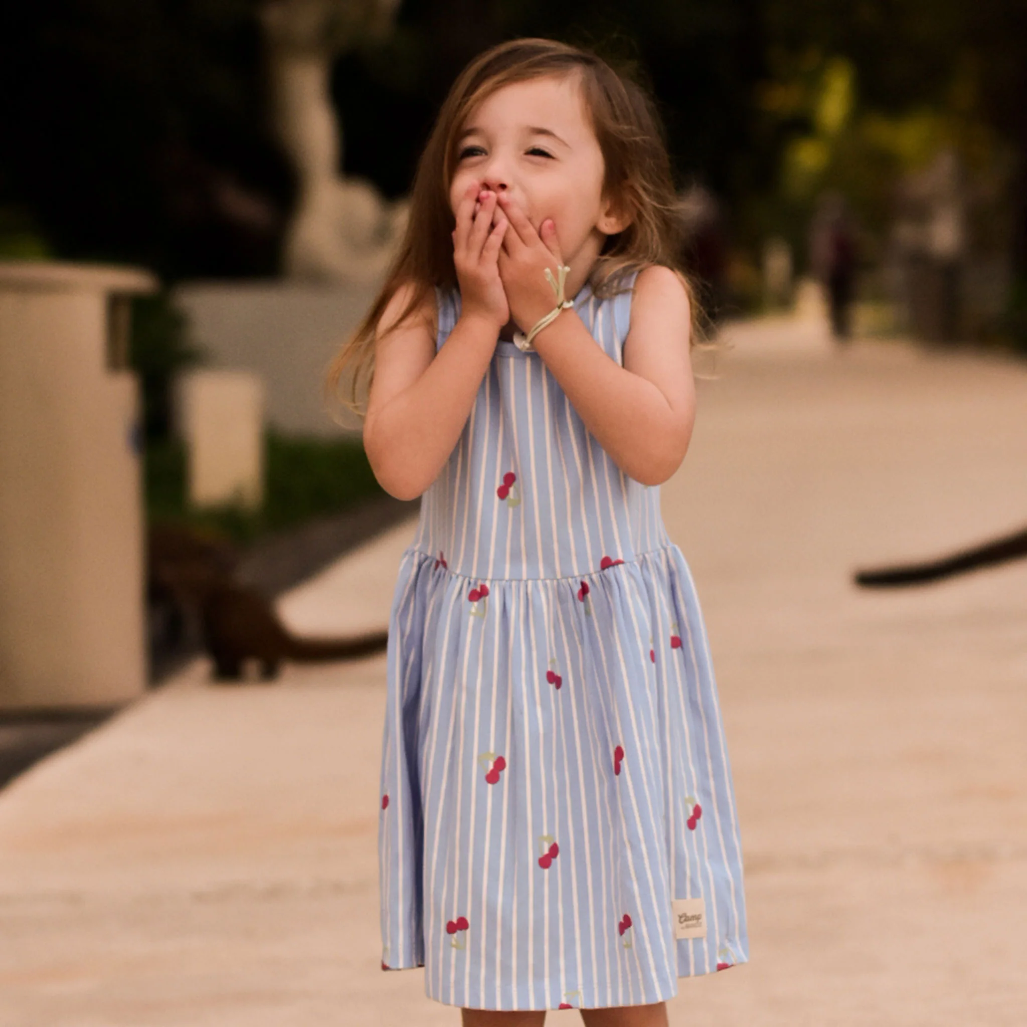 Robe Rayée Cerise 2-8ans - Image 5
