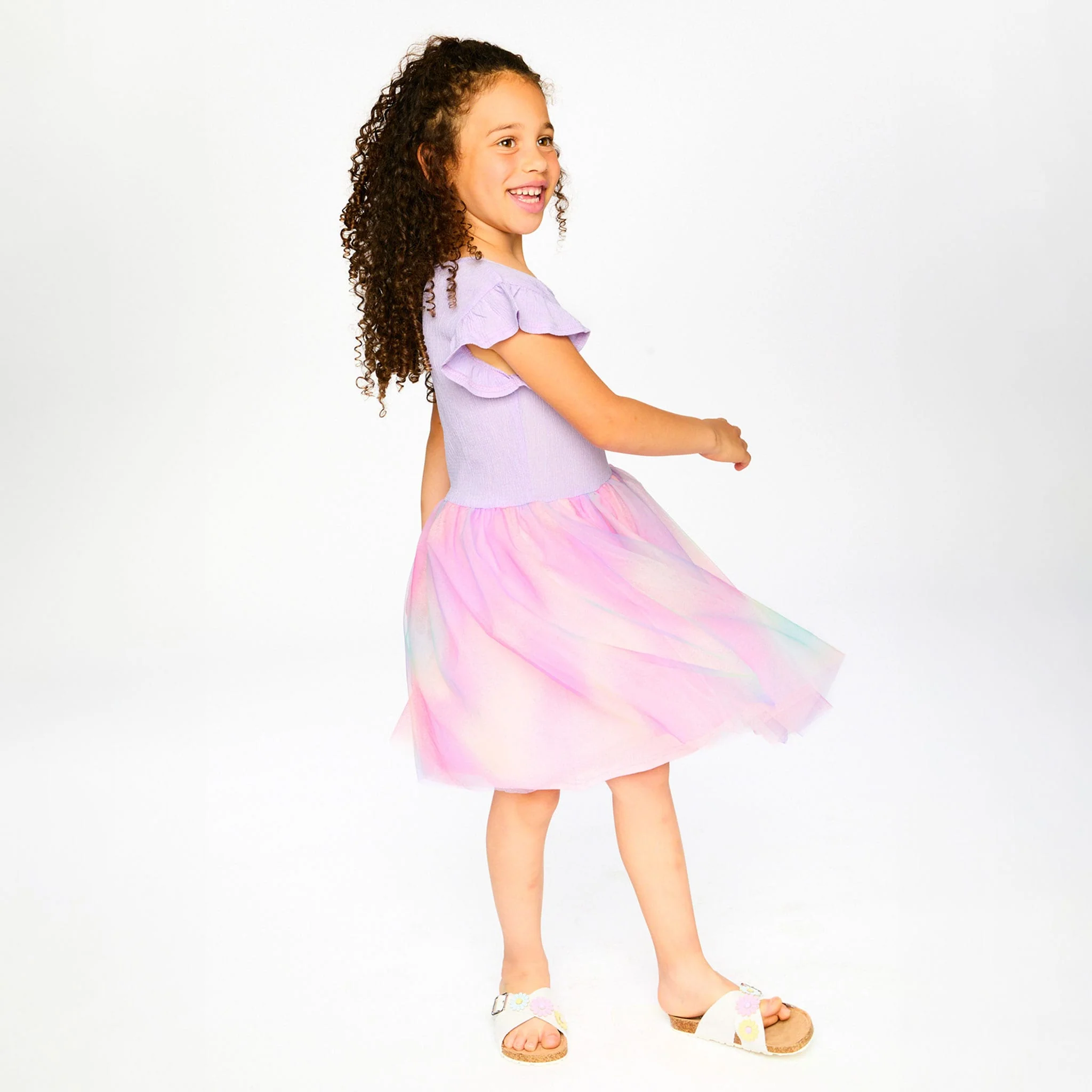 Robe Tulle Lilas 3-6ans - Image 3