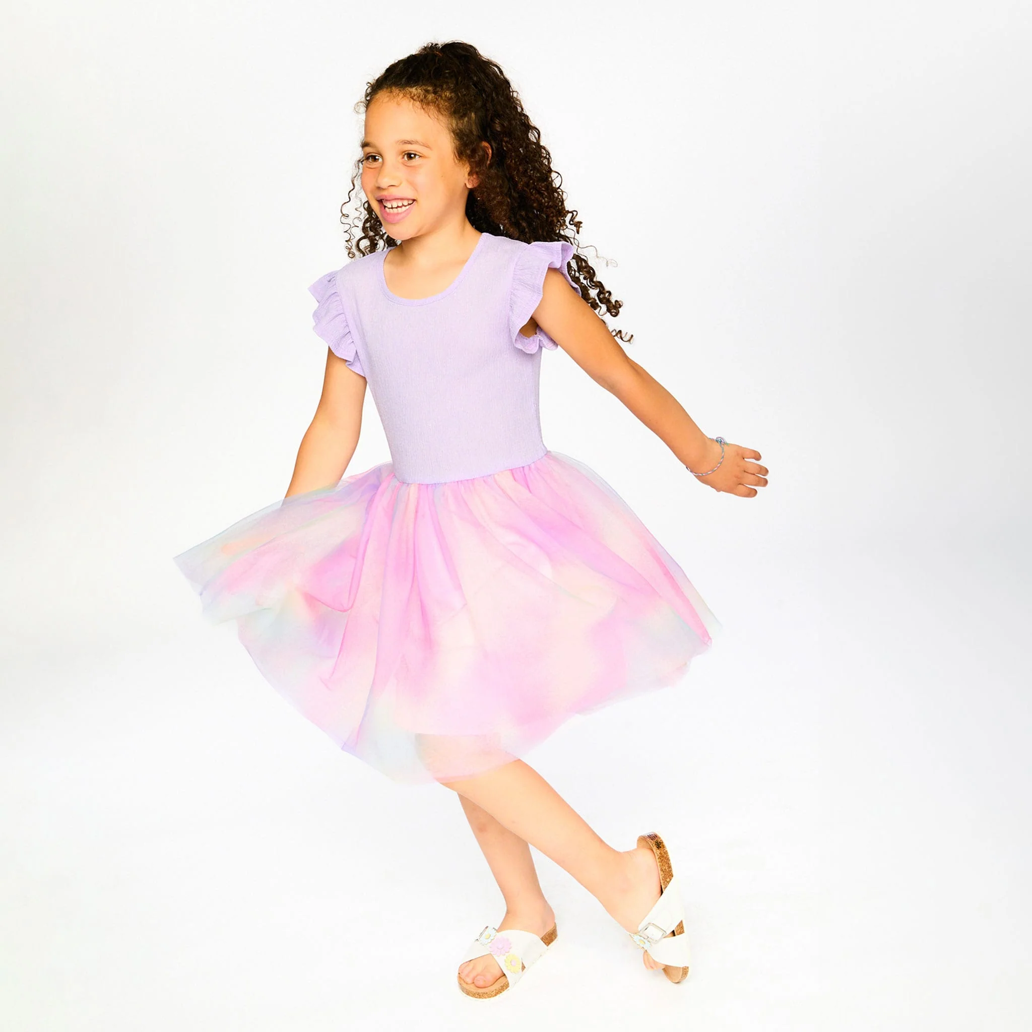 Robe Tulle Lilas 7-10ans - Image 2