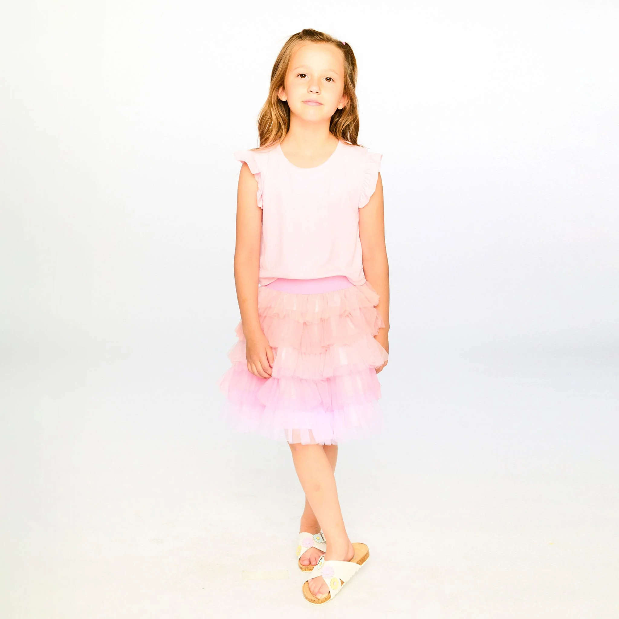 Robe Tulle Rose 3-6ans - Image 3